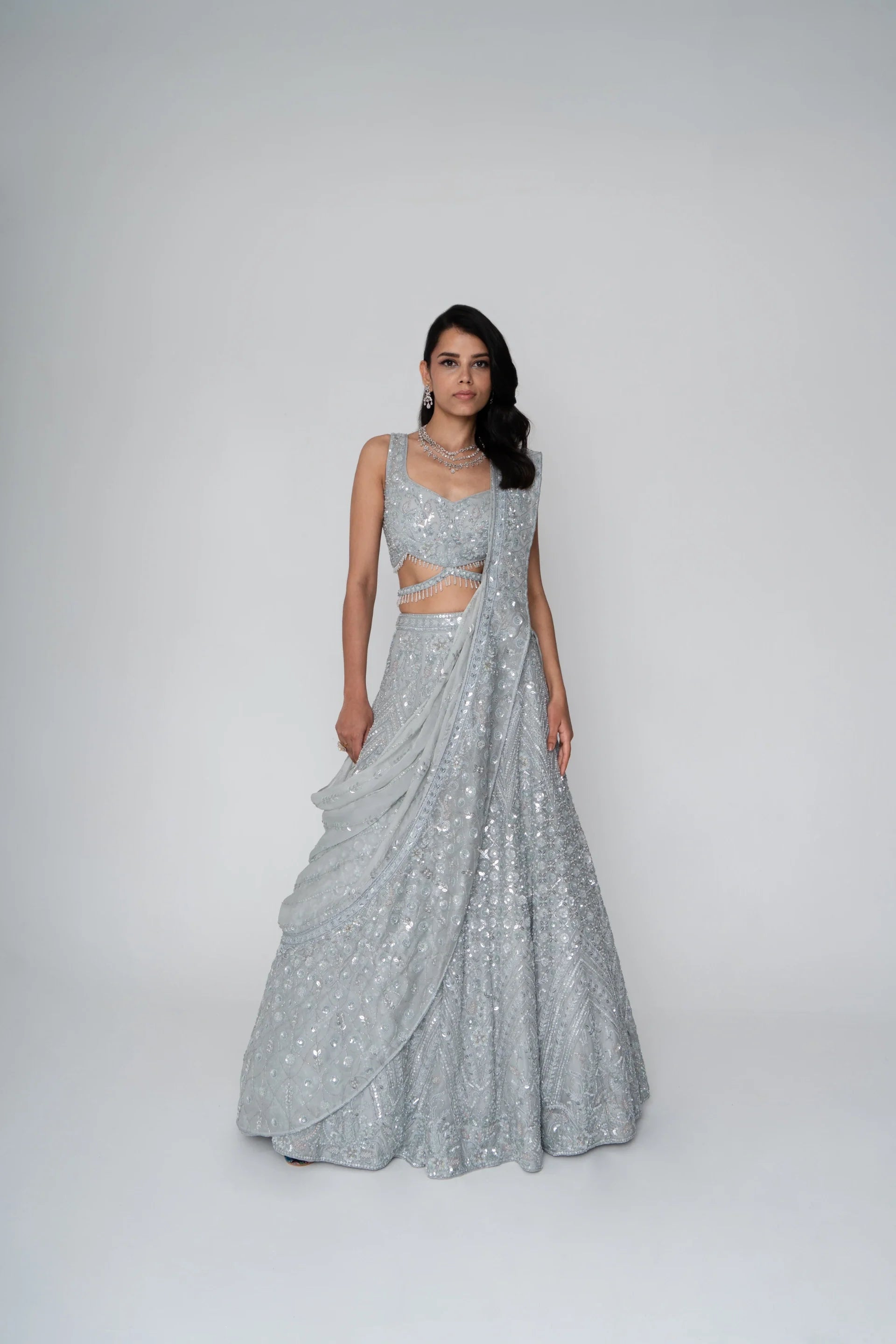 Heavy Embroidered Lehenga Set - Saisha