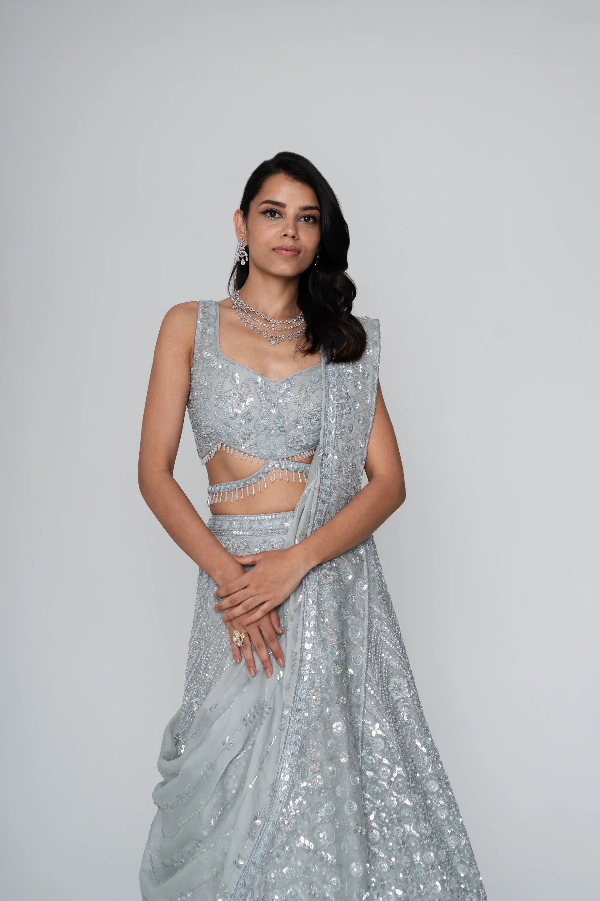 Heavy Embroidered Lehenga Set - Saisha