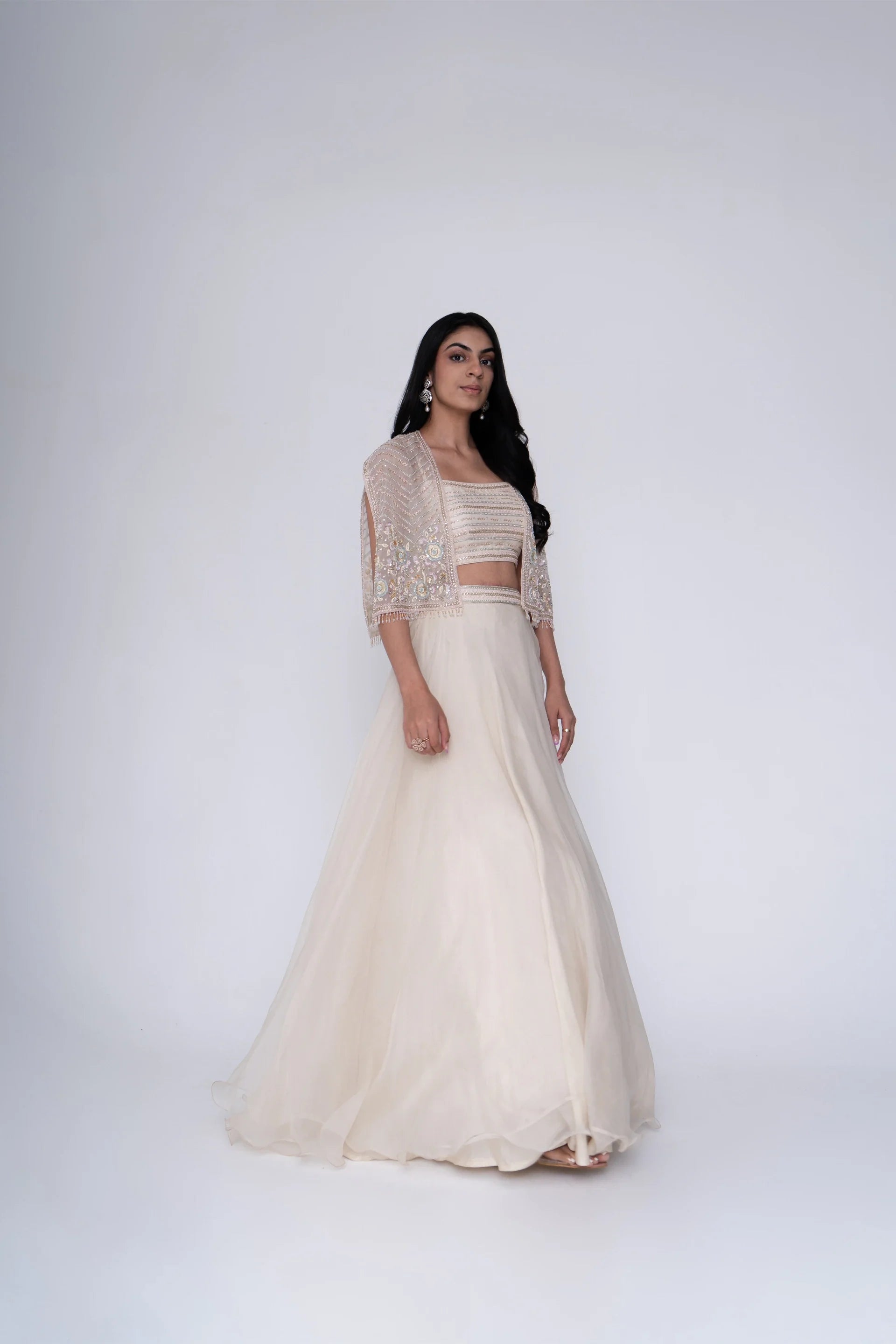 Short Cape with Skirt & Top - Saisha