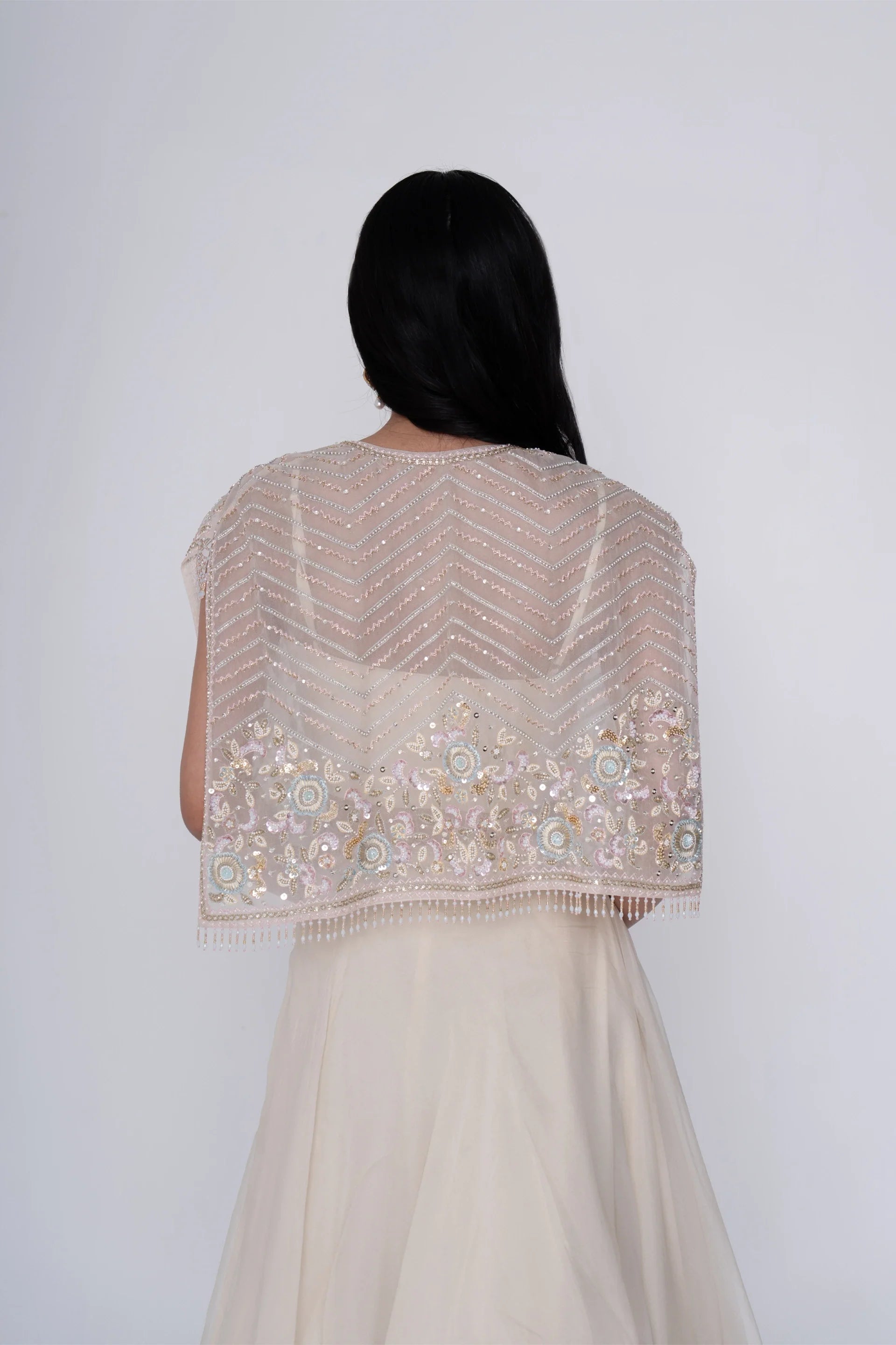 Short Cape with Skirt & Top - Saisha