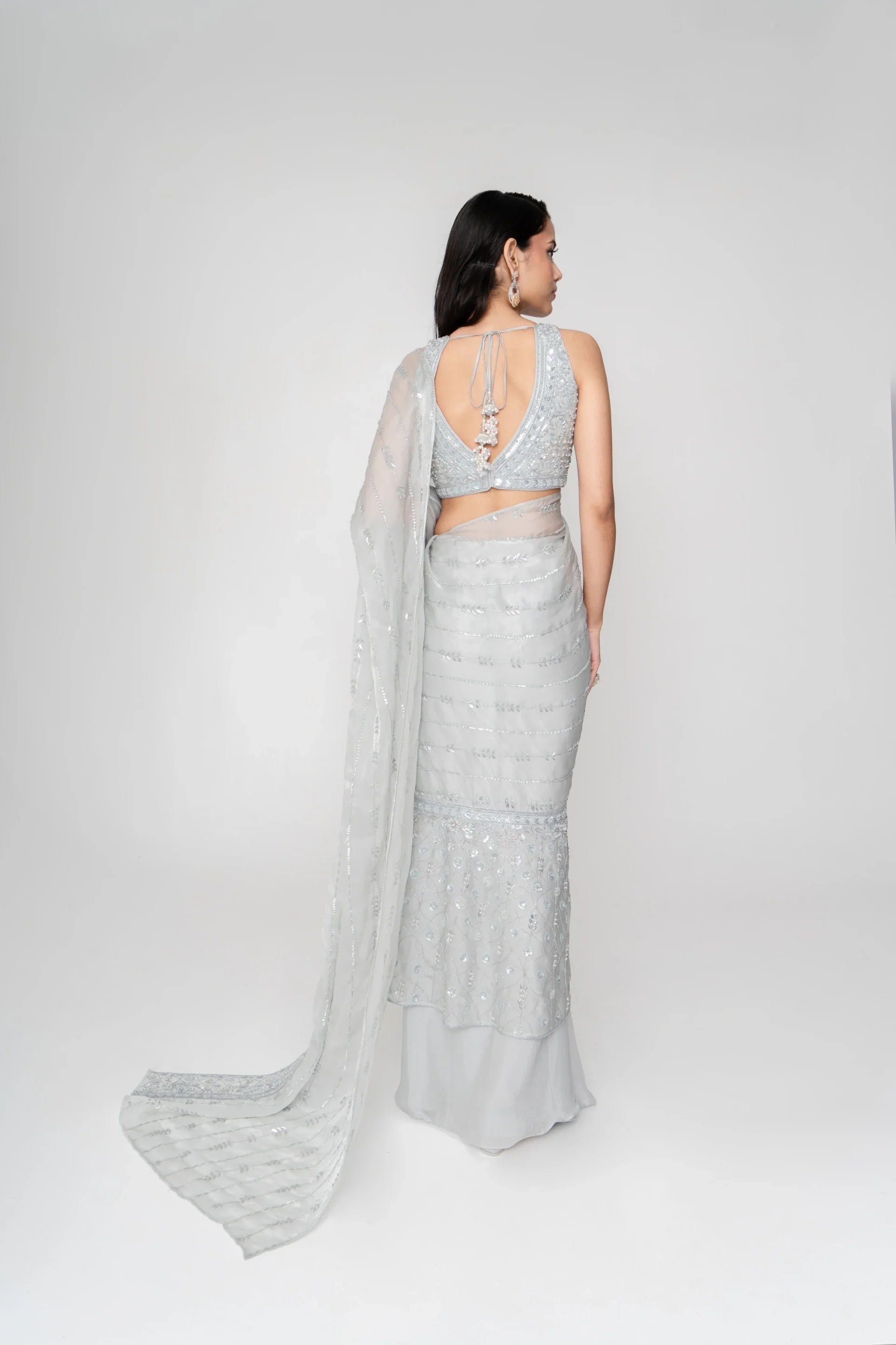 Embroidered Saree with Blouse - Saisha