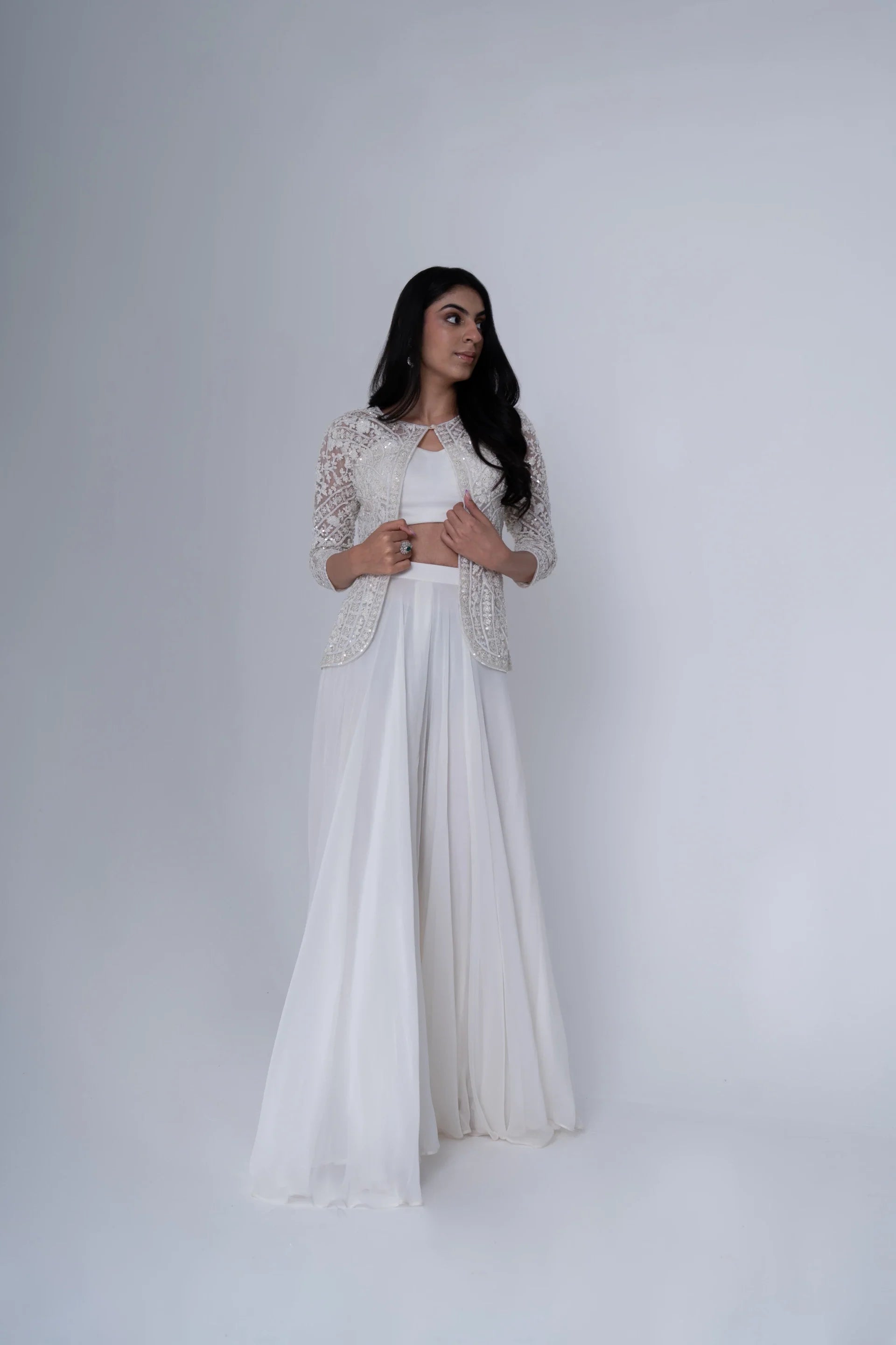 Jacket with Sharara Set - Saisha