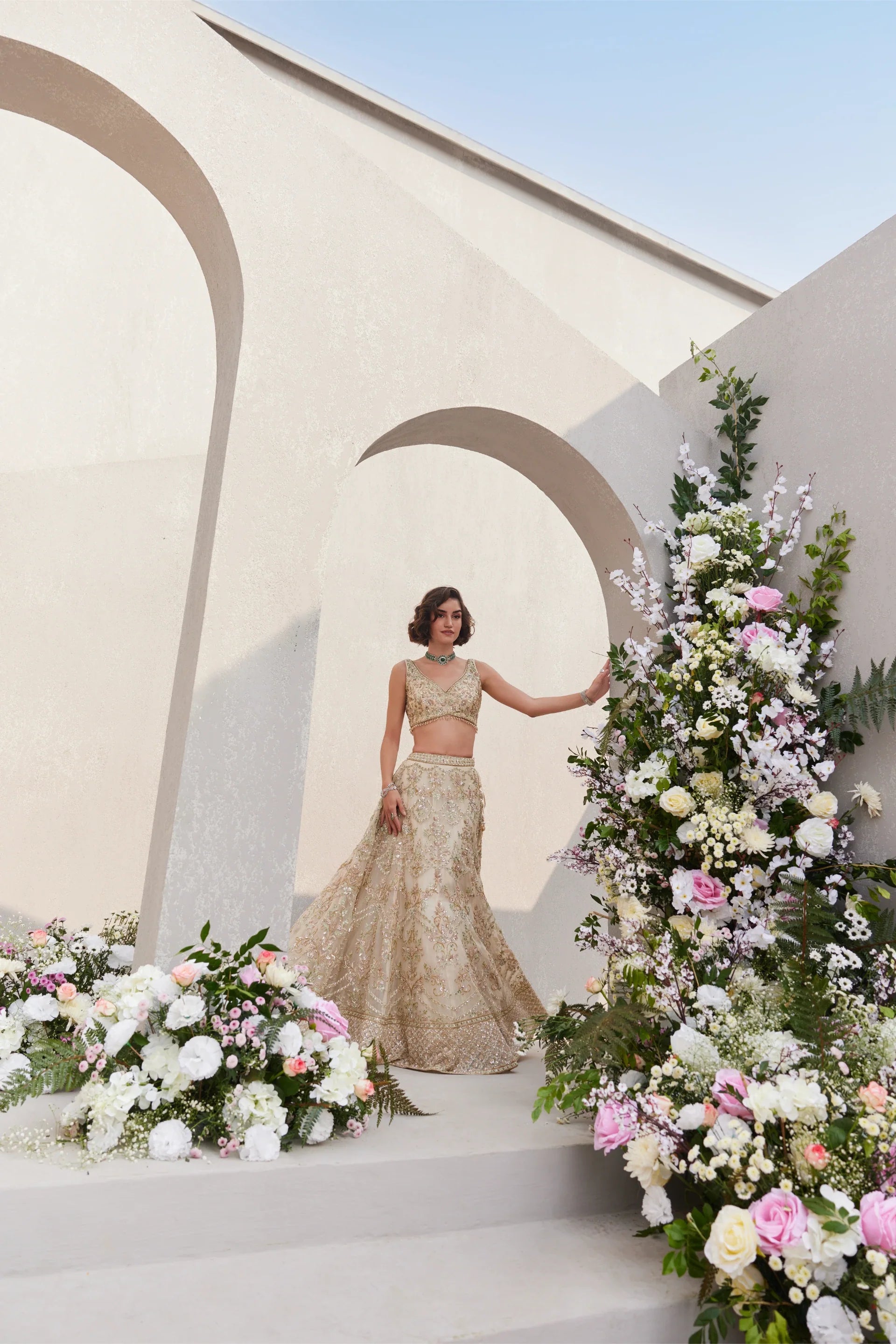 Lehenga & Blouse with Dupatta - Saisha