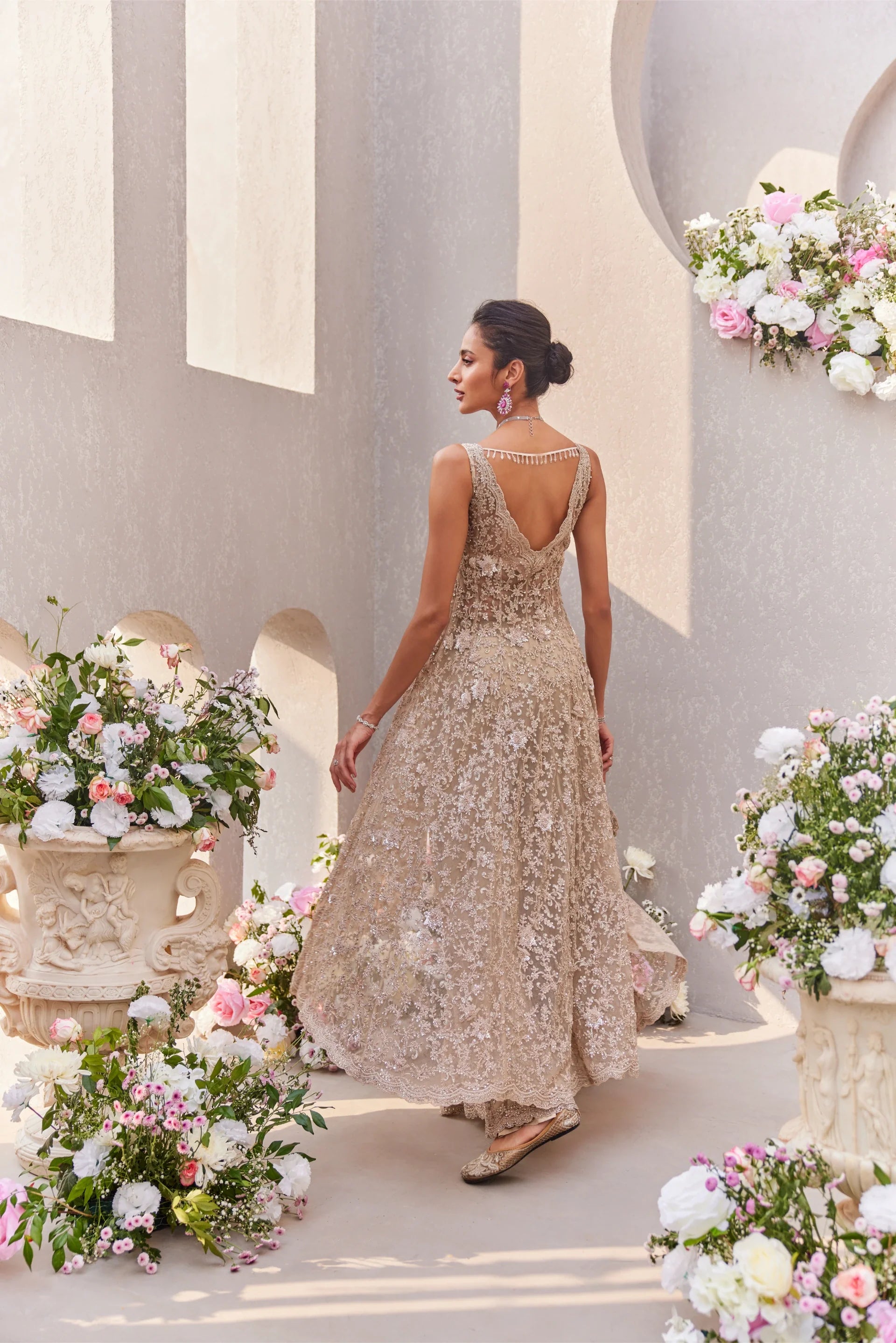 High Low Kurta And Sharara Set - Saisha