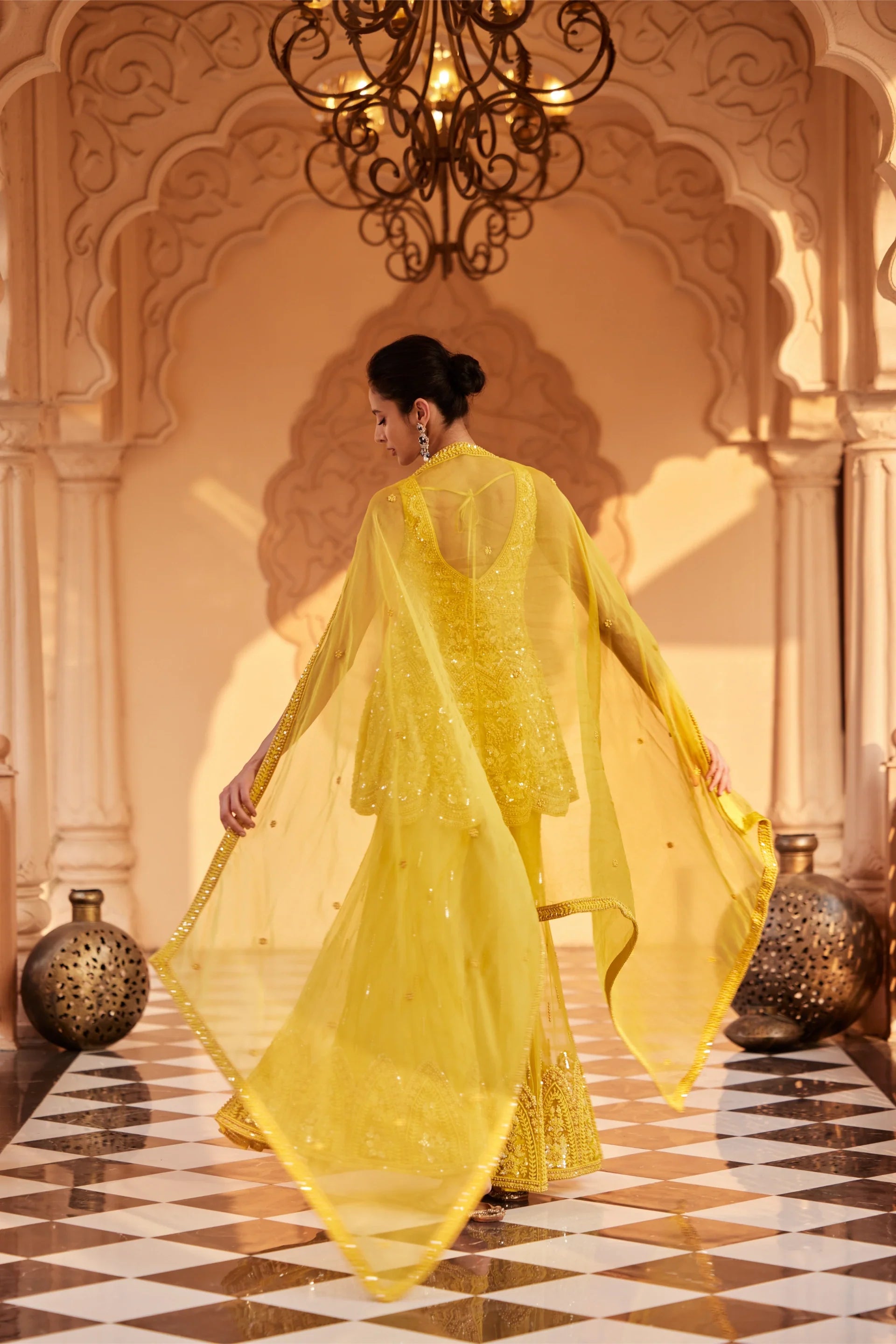 Peplum And Sharara Set - Saisha