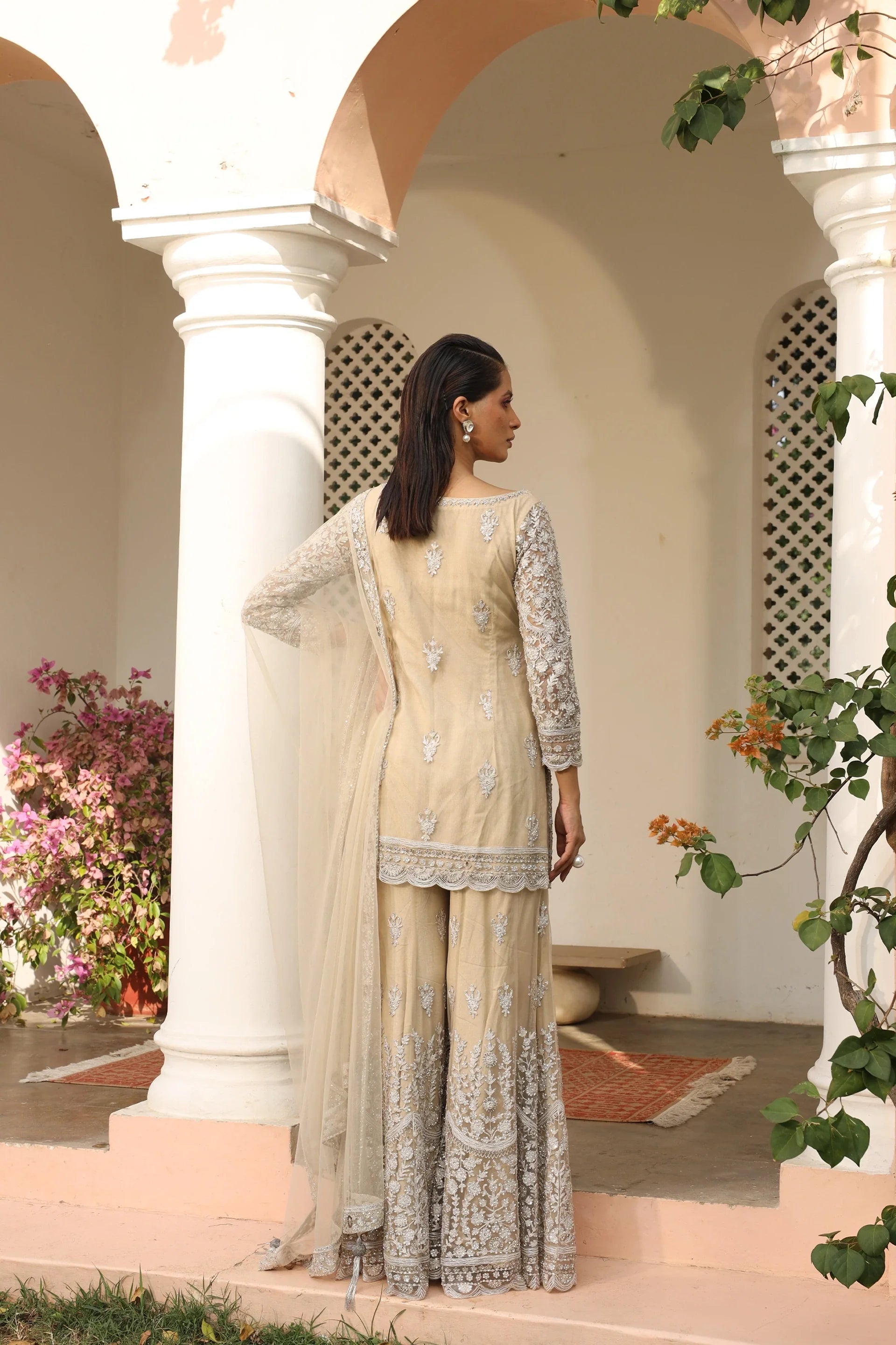 Straight Shirt with Sharara - Saisha
