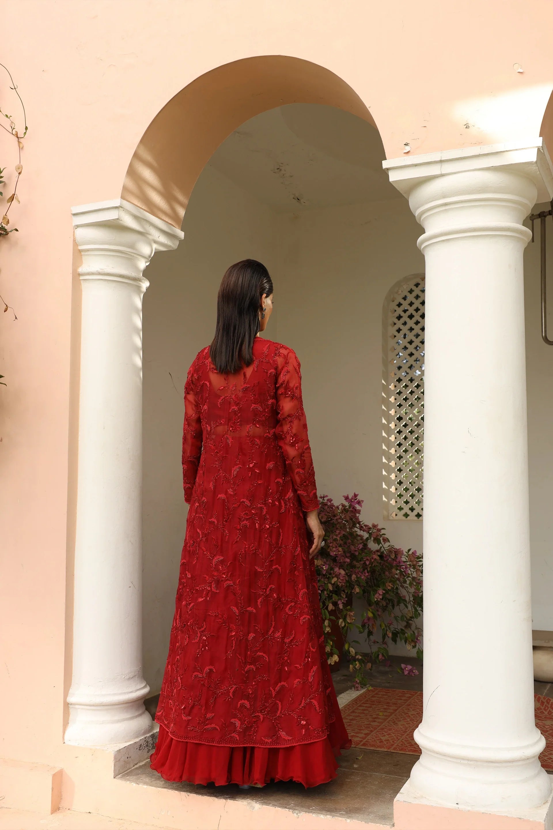 Long Jacket with Lehenga - Saisha