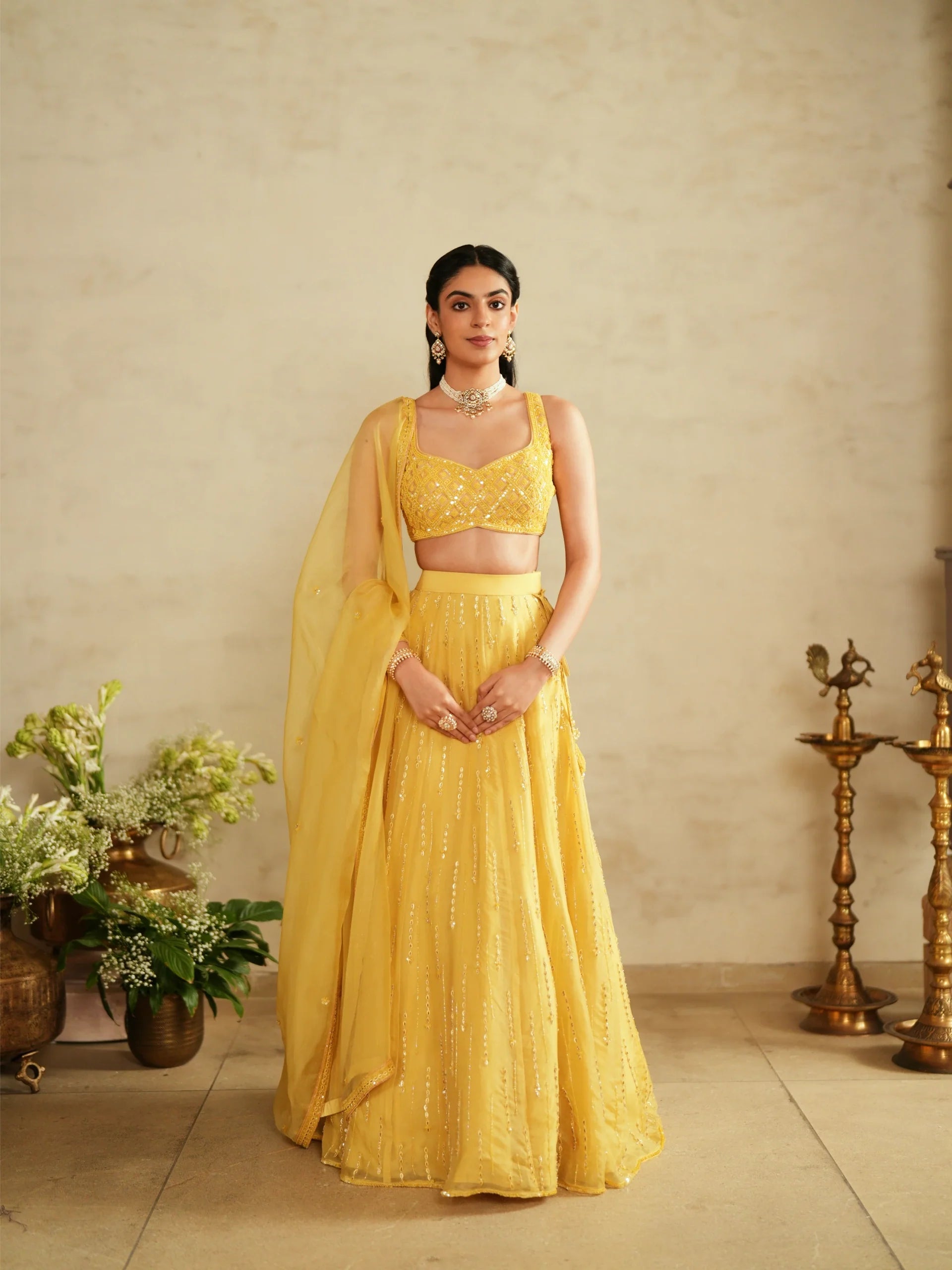 Lehenga & Blouse with Dupatta - Saisha