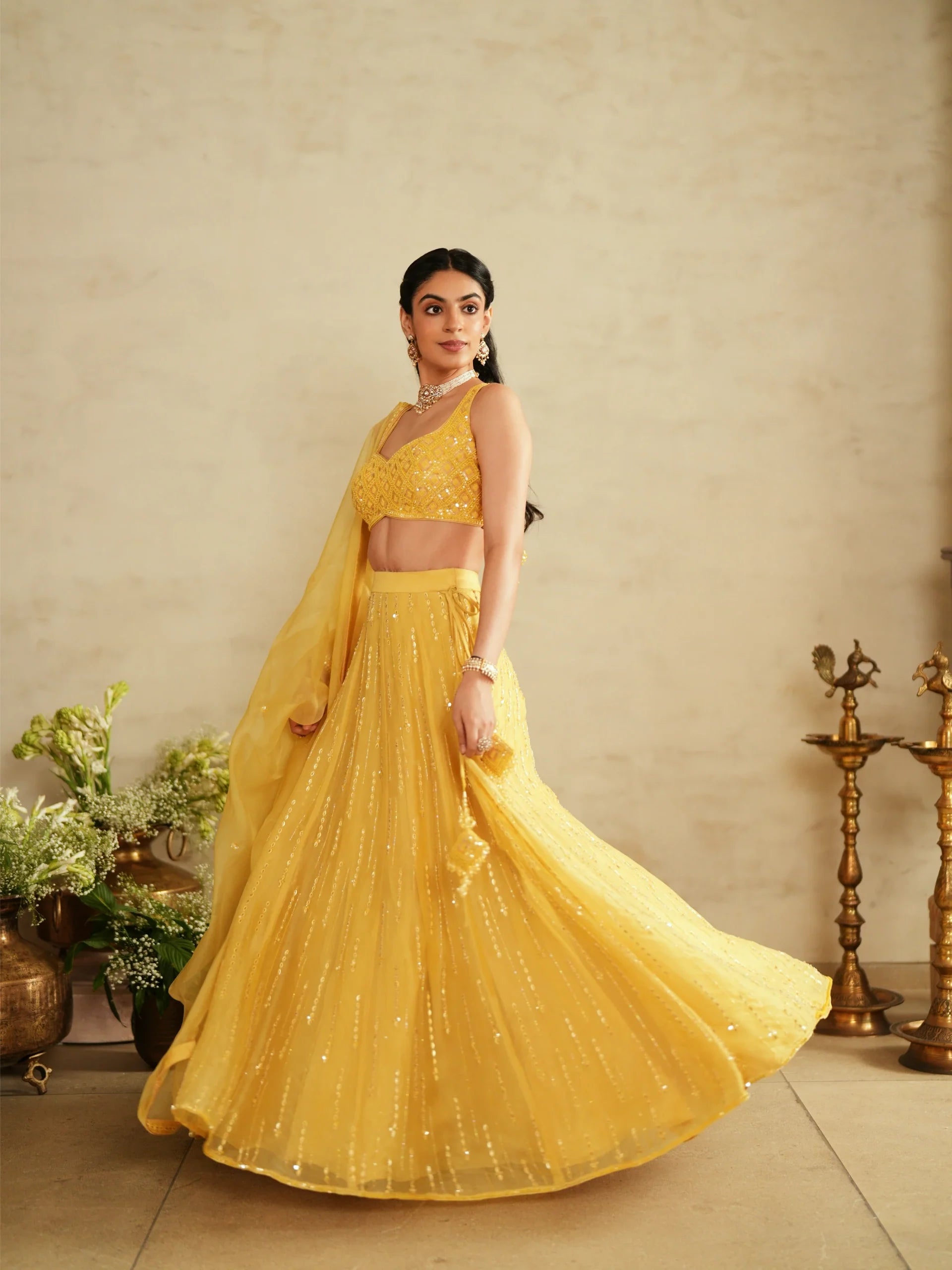 Lehenga & Blouse with Dupatta - Saisha