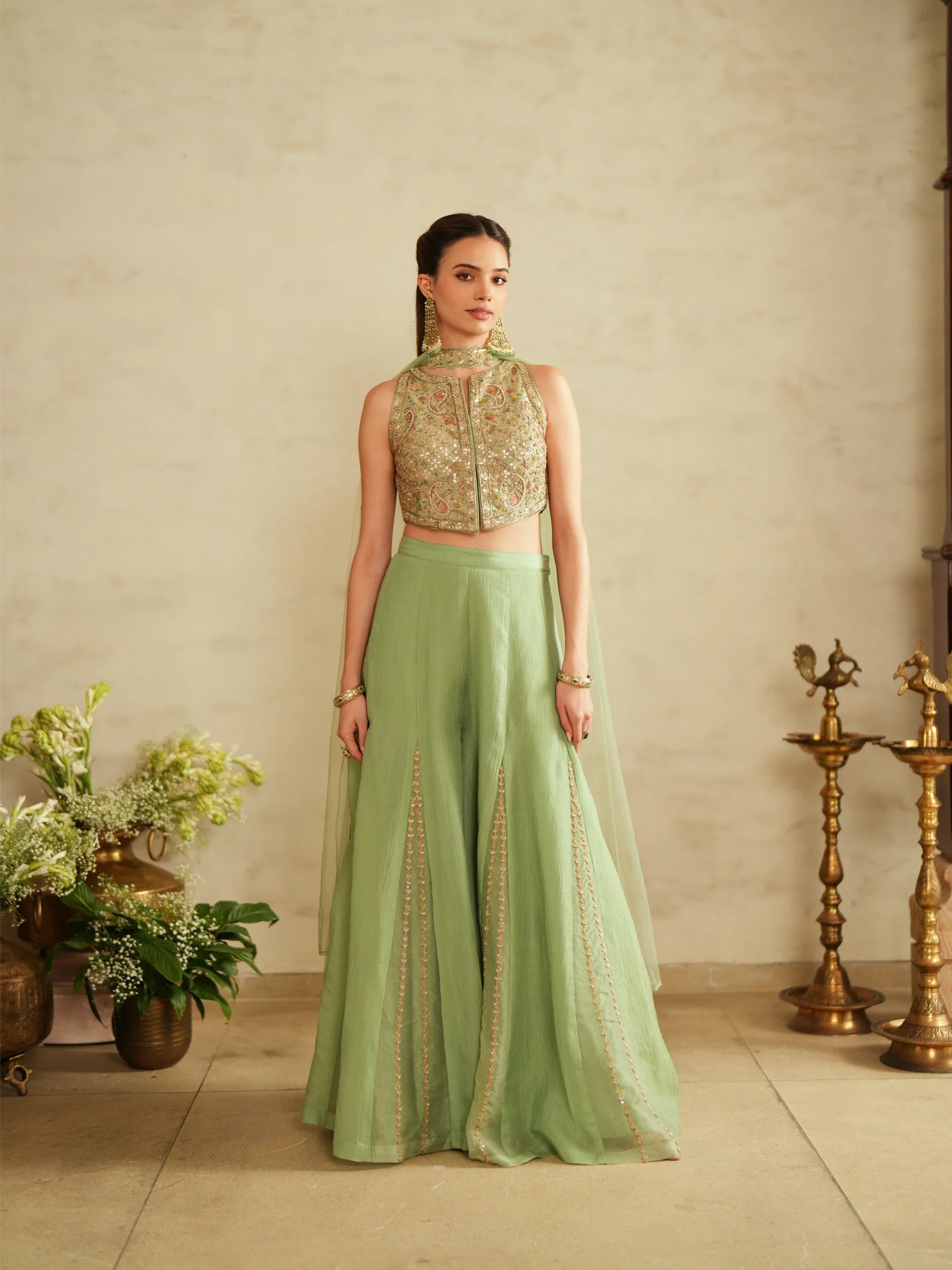 Top and Sharara Set - Saisha