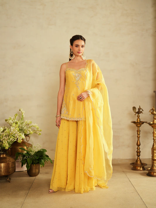 Shirt With Sharara Set - Saisha