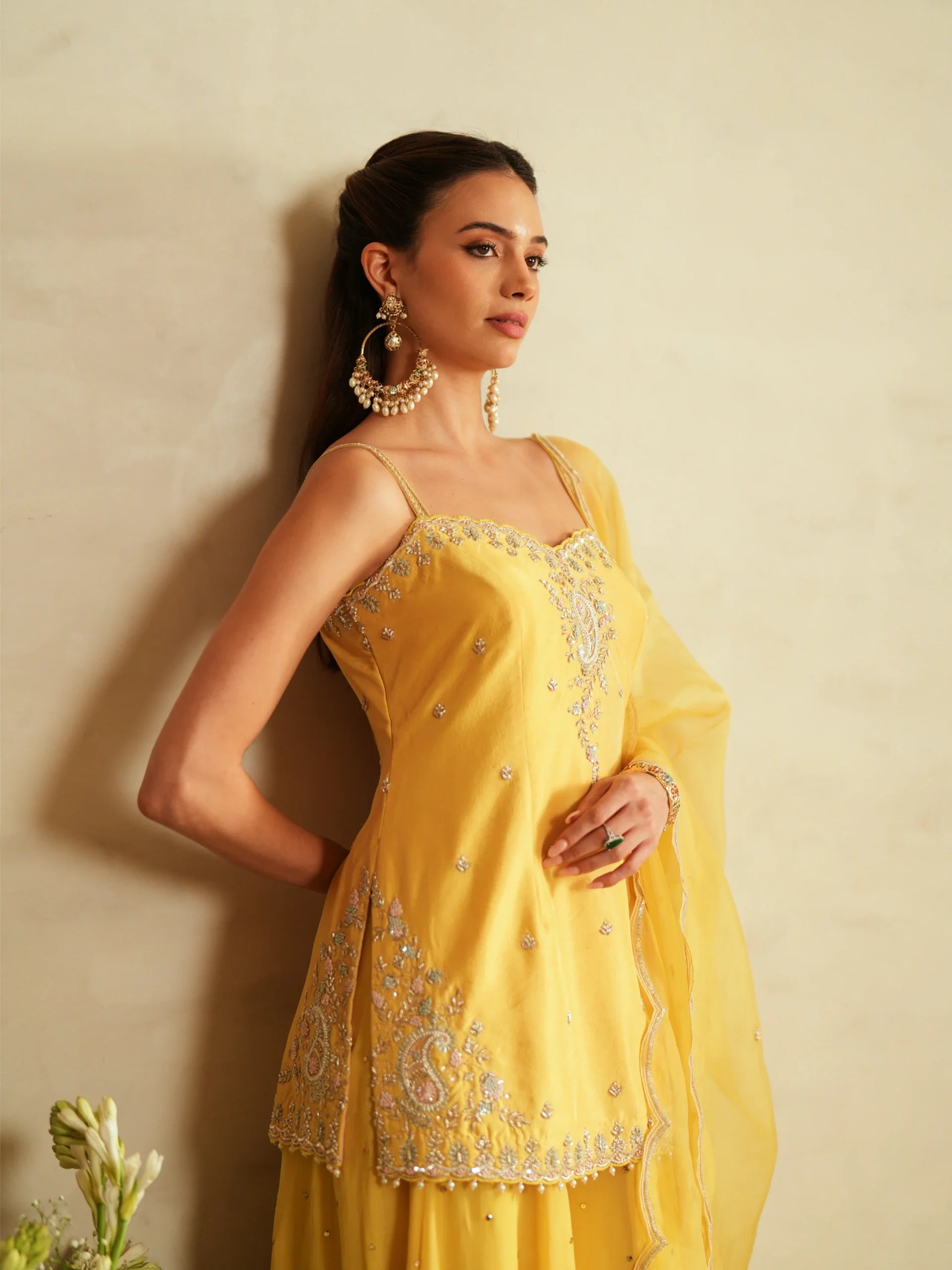 Shirt With Sharara Set - Saisha