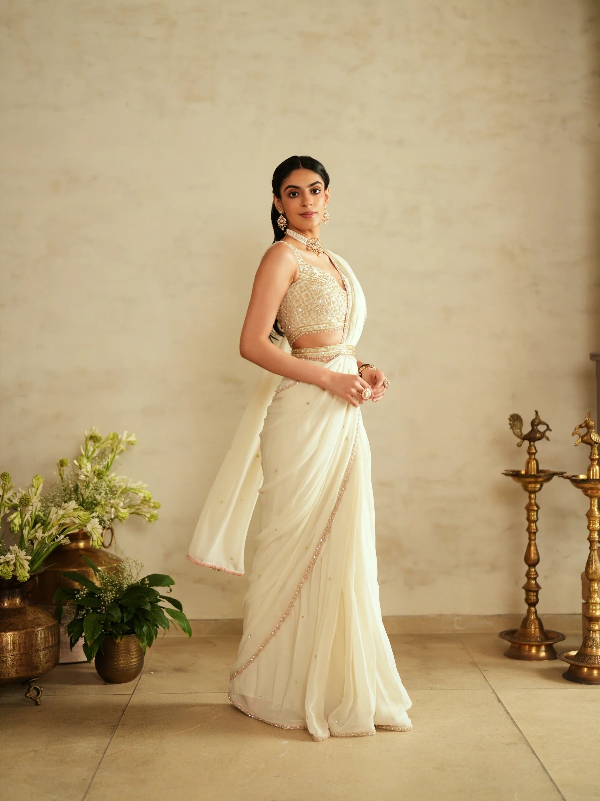 Draped Saree With Blouse - Saisha