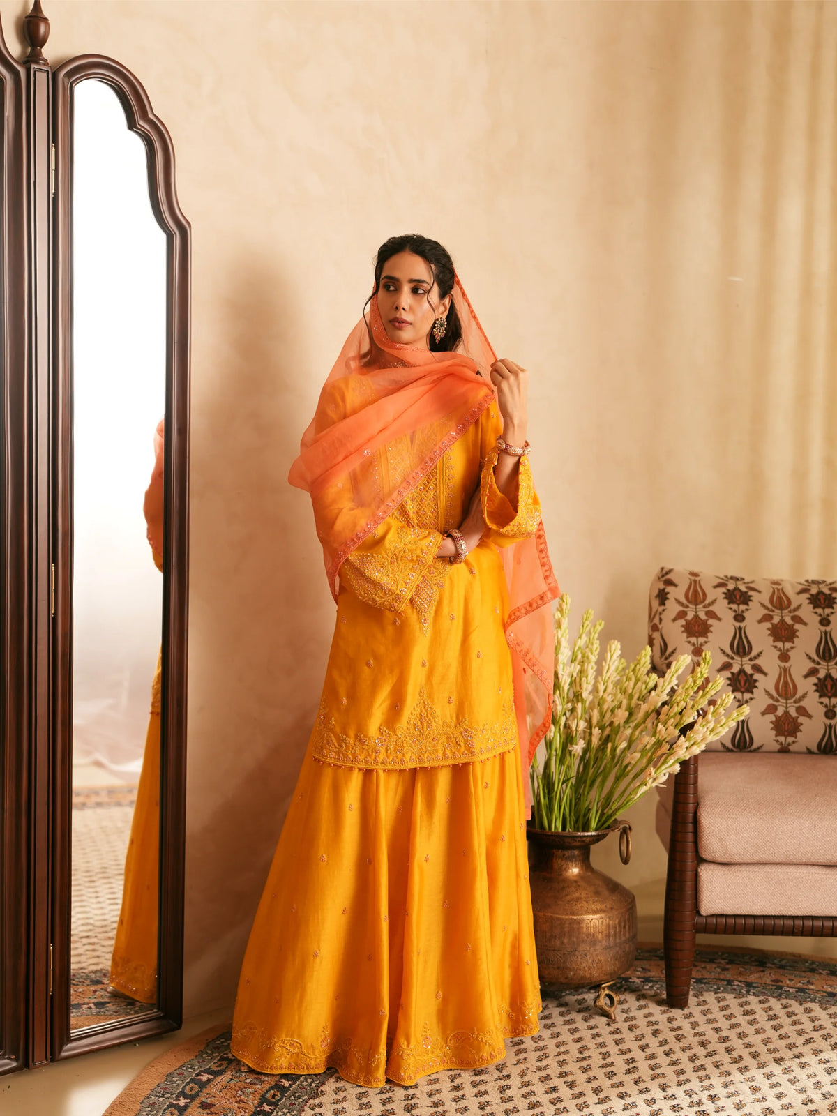 Kurta With Sharara And Dupatta