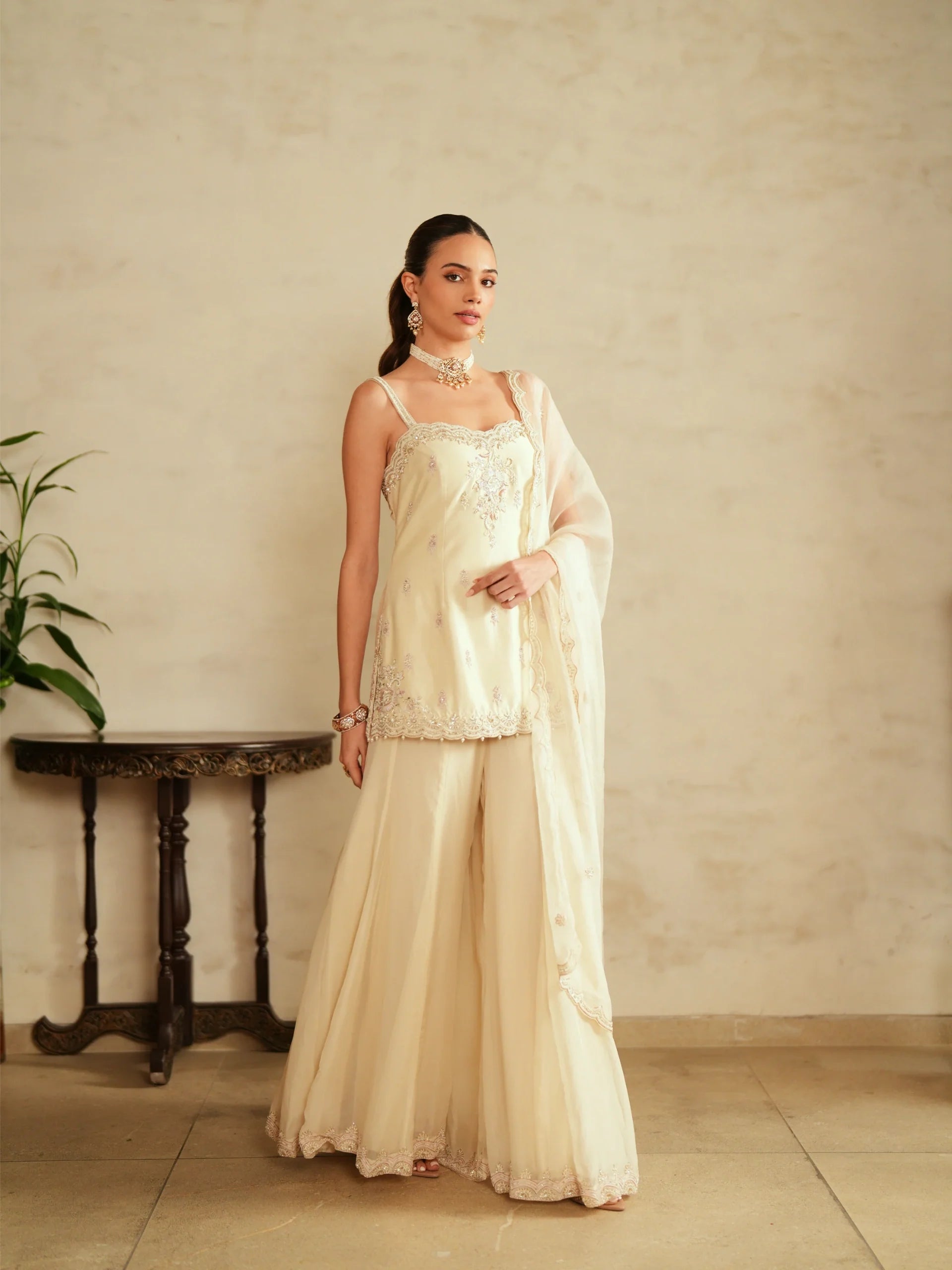 Shirt With Sharara Set - Saisha