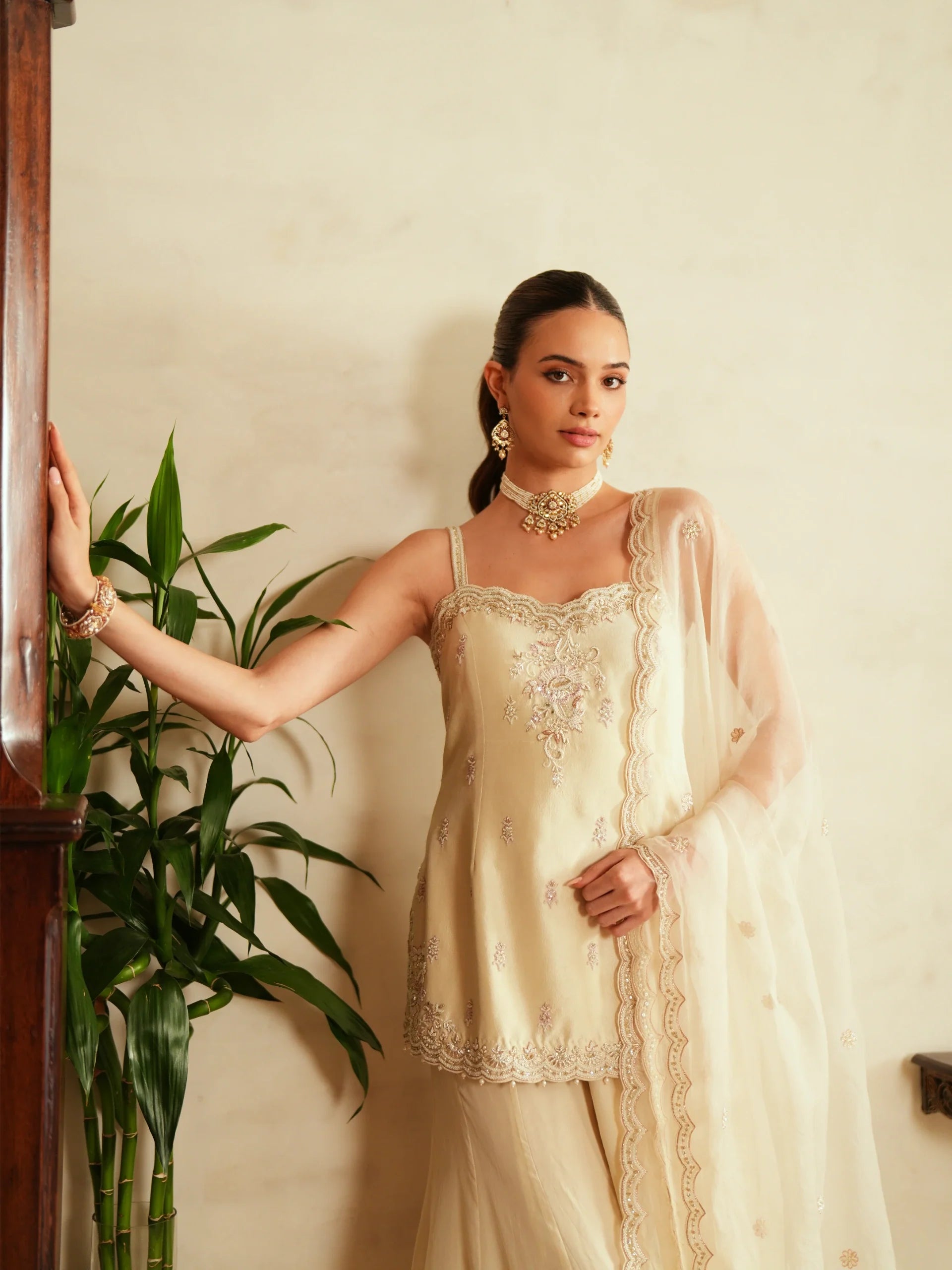 Shirt With Sharara Set - Saisha
