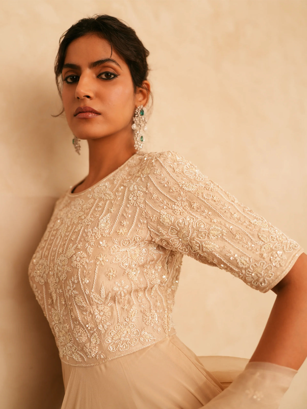 Embroidered Anarkali With Dupatta