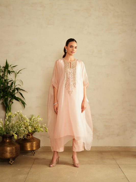 Kaftan With Inner And Straight Pants - Saisha