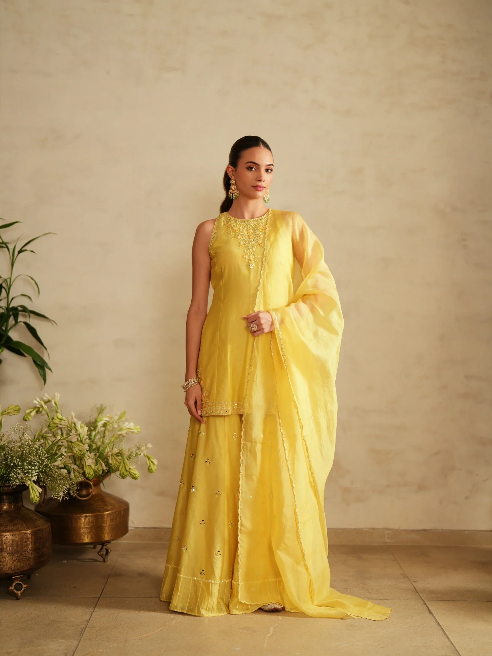 Shirt With Sharara Set - Saisha