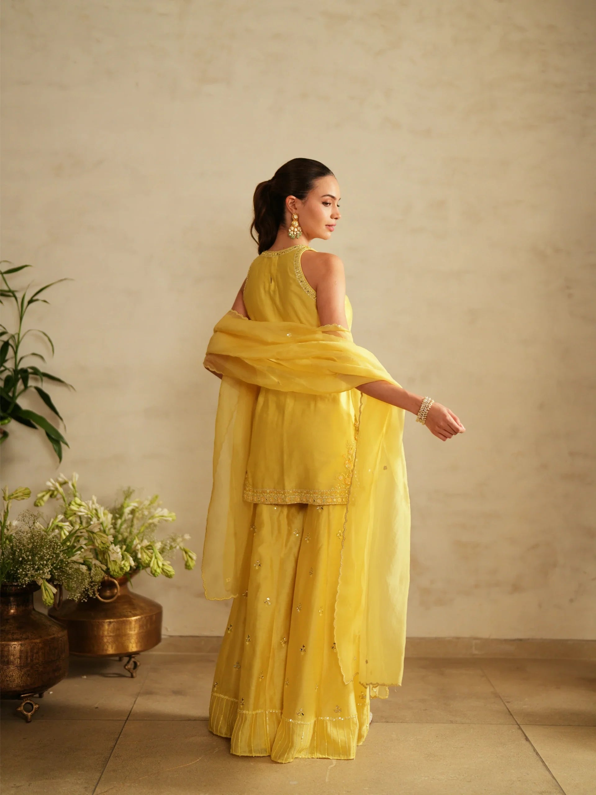 Shirt With Sharara Set - Saisha