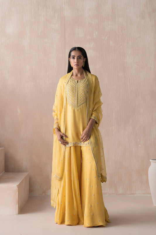Shirt With Sharara And Dupatta - Saisha