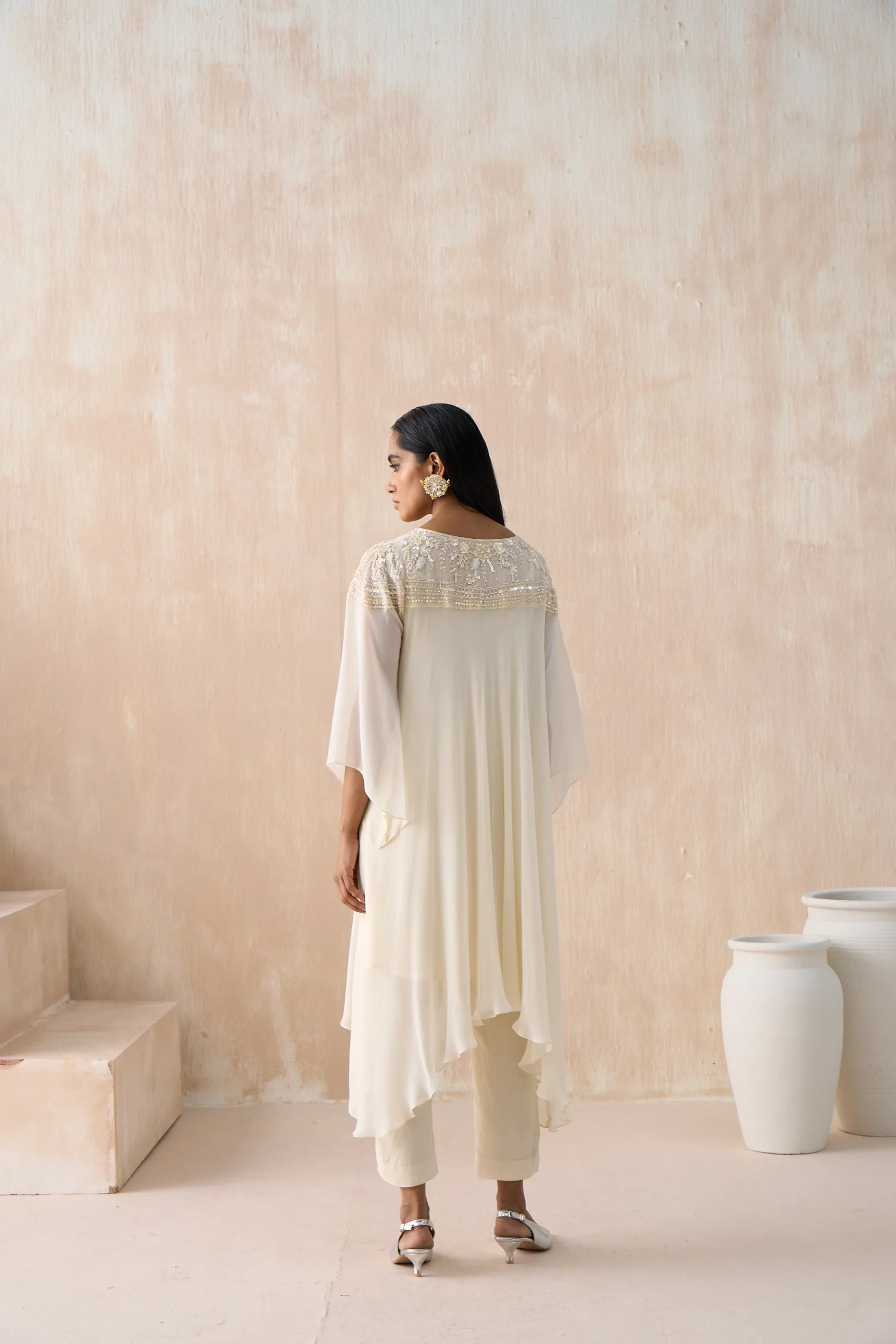 Kaftan Shirt with Straight Pants - Saisha