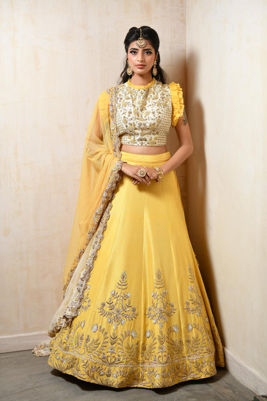 Lemon Lehenga Choli - Saisha