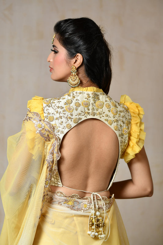 Lemon Lehenga Choli - Saisha