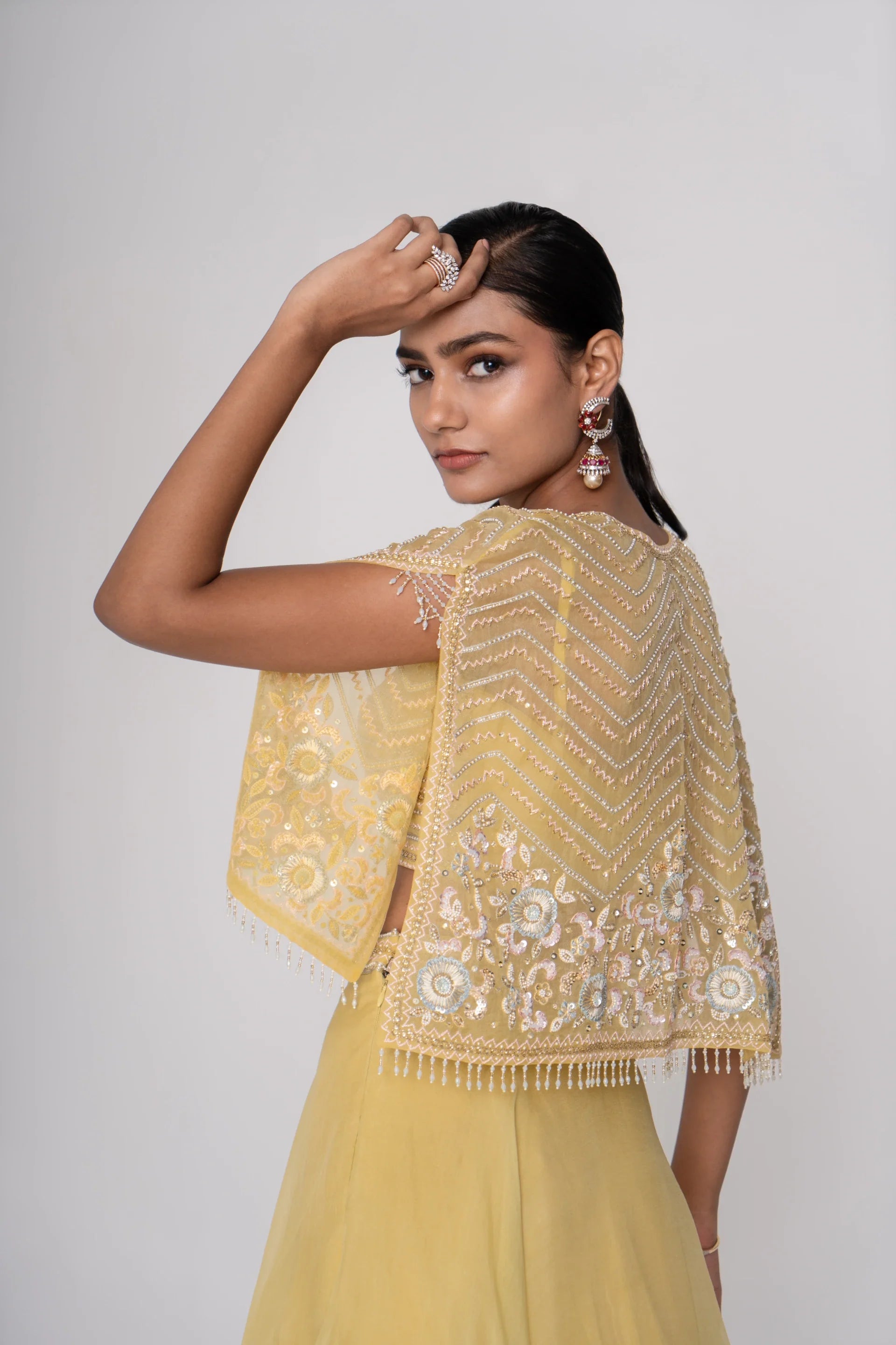 Short Cape with Skirt & Top - Saisha
