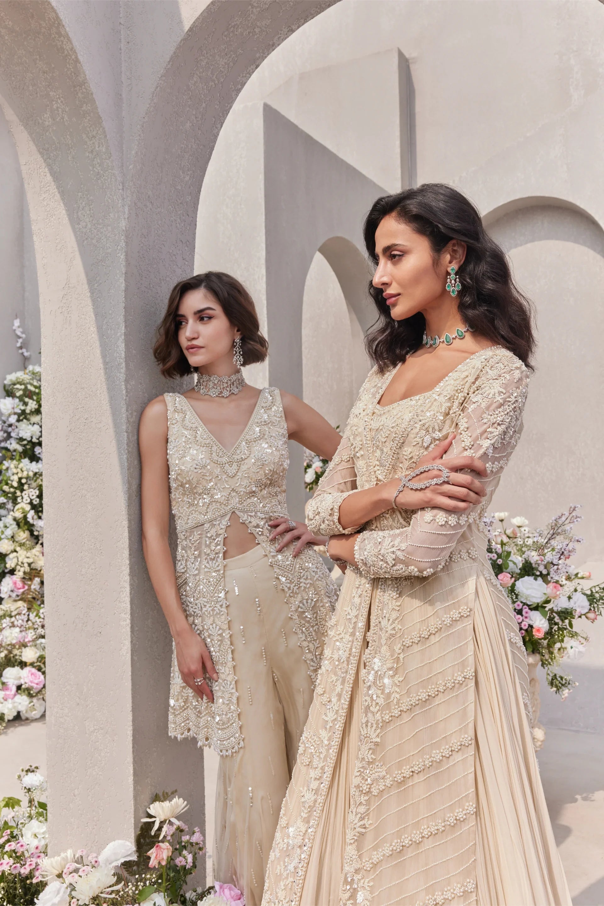 Peplum And Sharara Set - Saisha