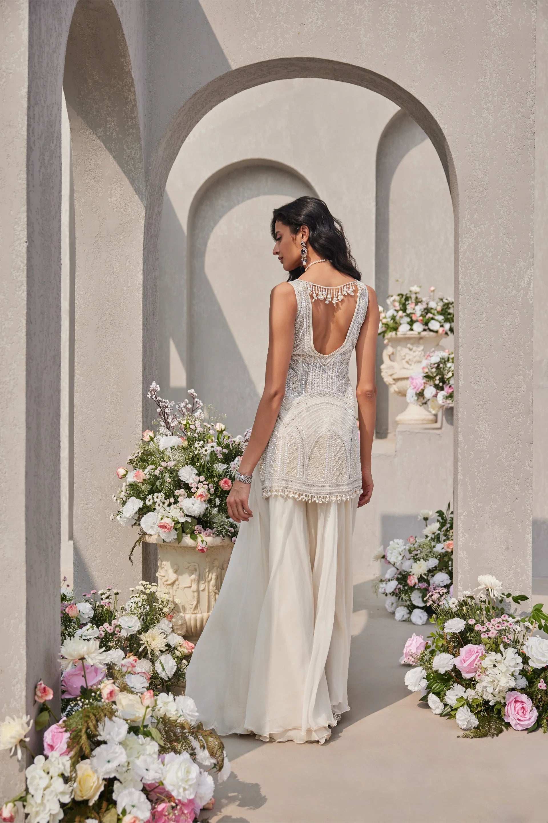 Straight Shirt With Kali Sharara - Saisha