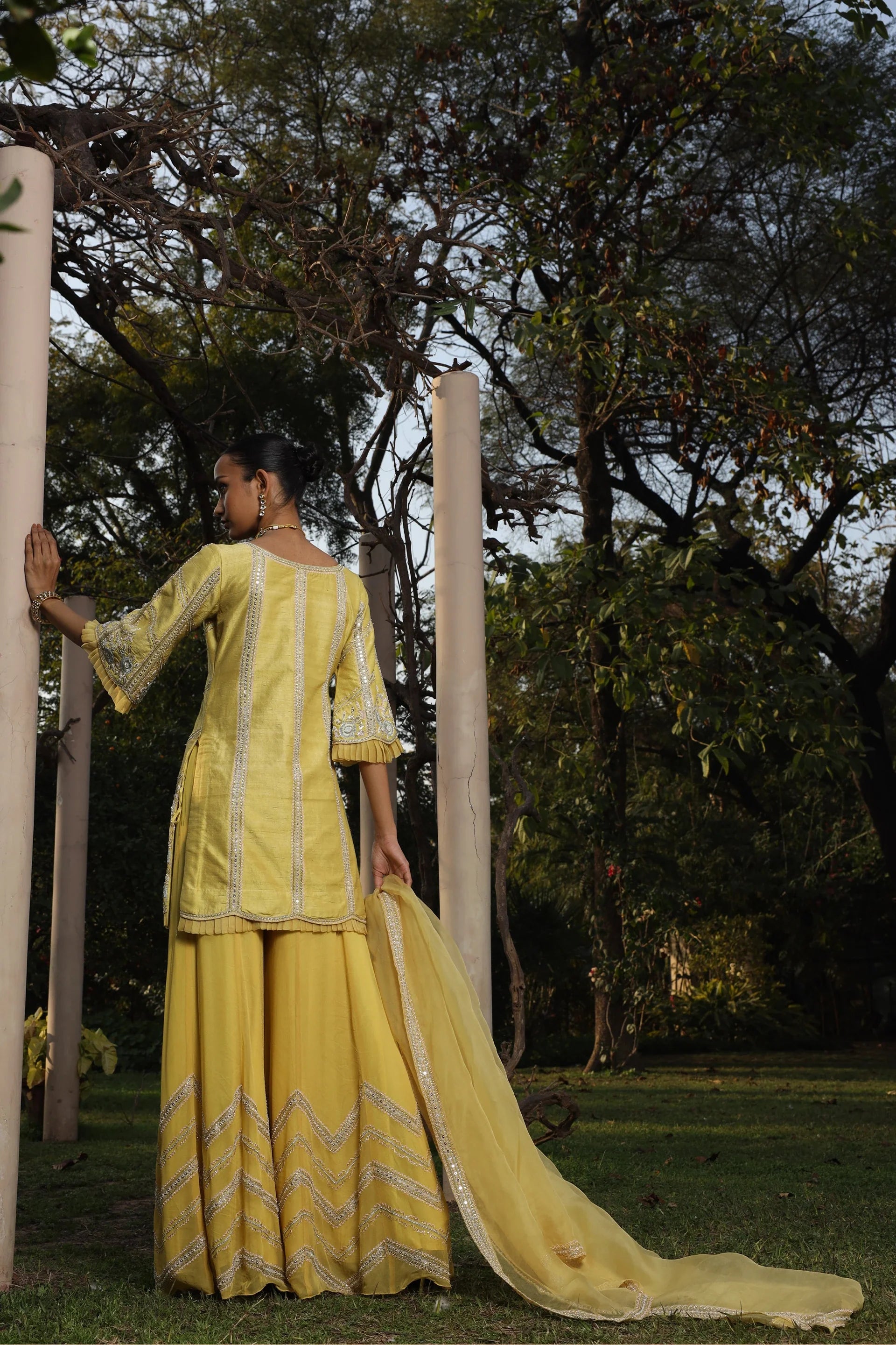 Straight Shirt with Sharara - Saisha