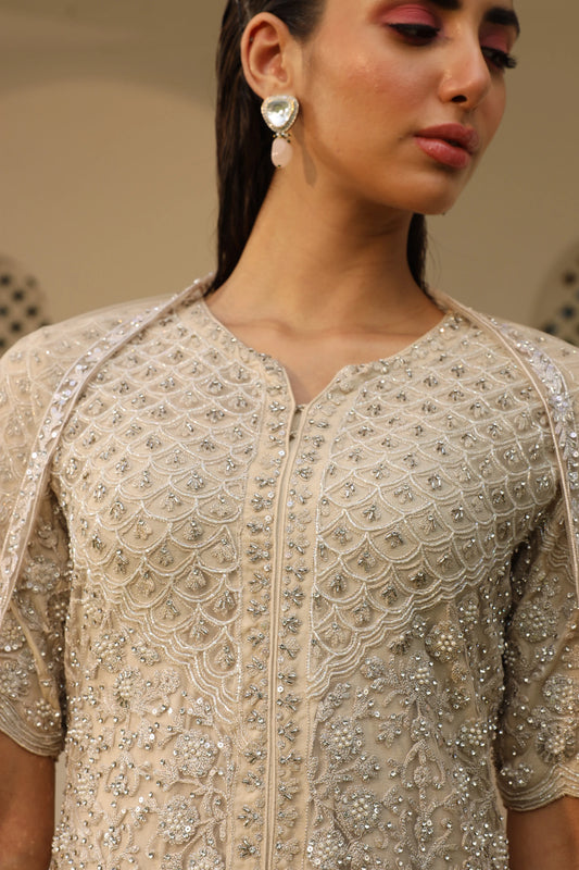 High-Low Top with Sharara & Dupatta - Saisha