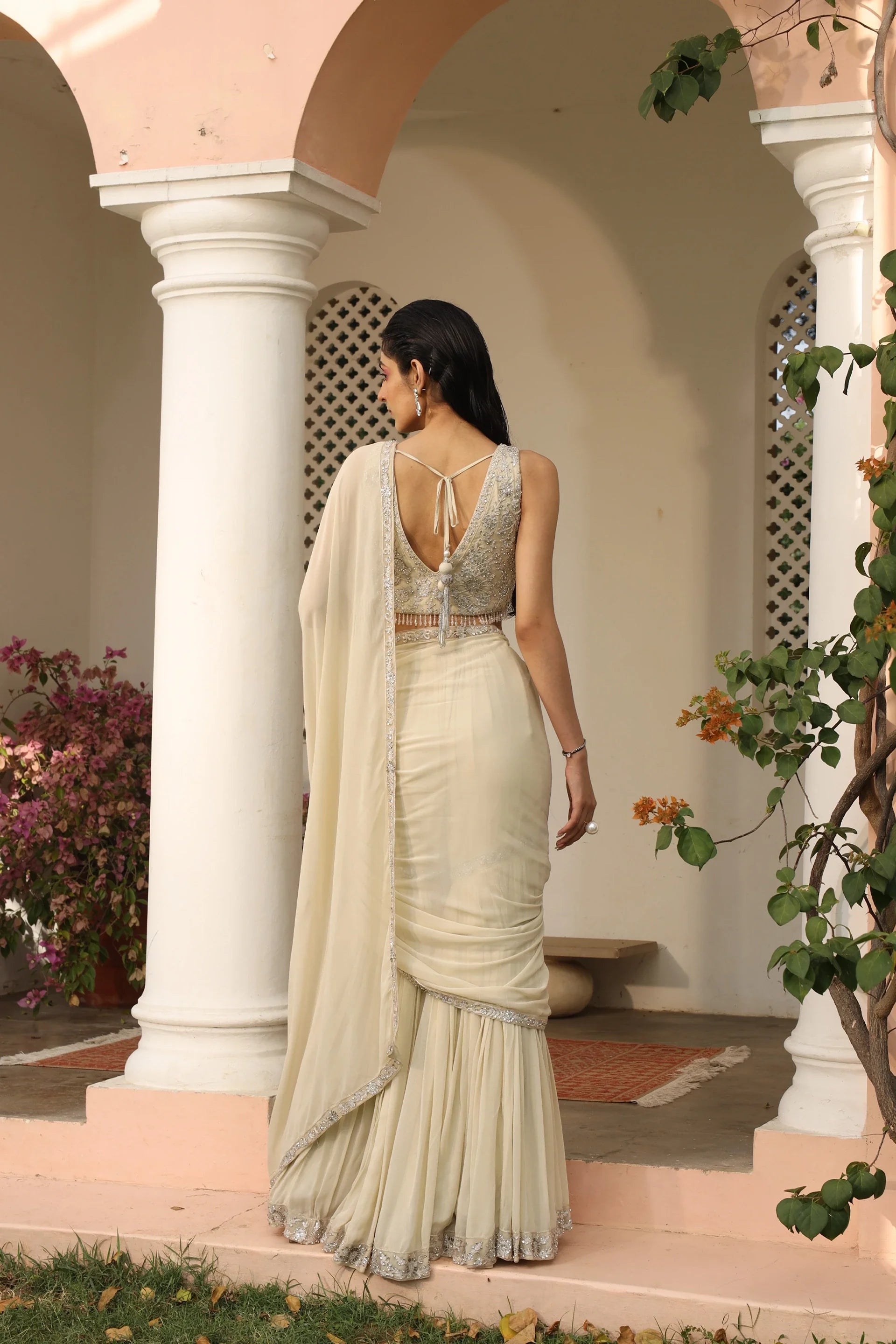 Drape Saree with Blouse - Saisha