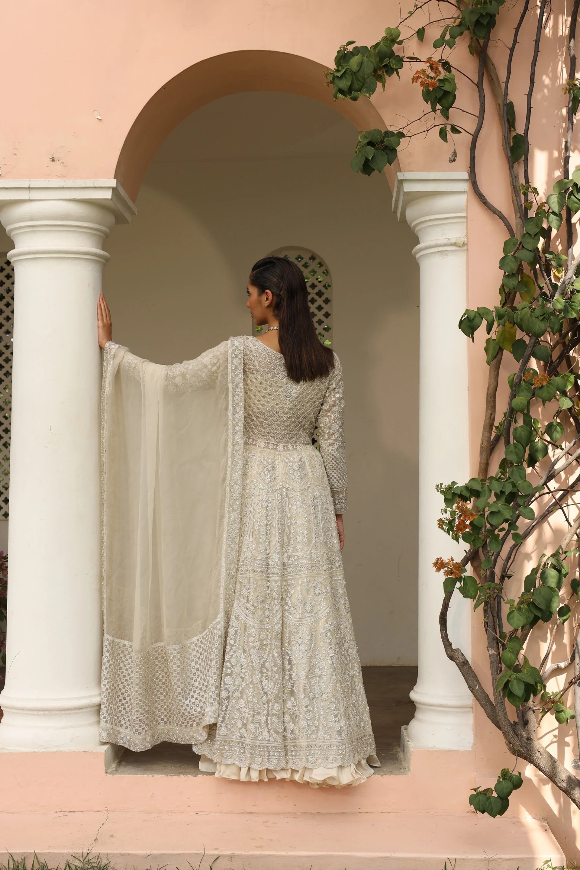 Heavy Embroidered Jacket and Lehenga Set - Saisha