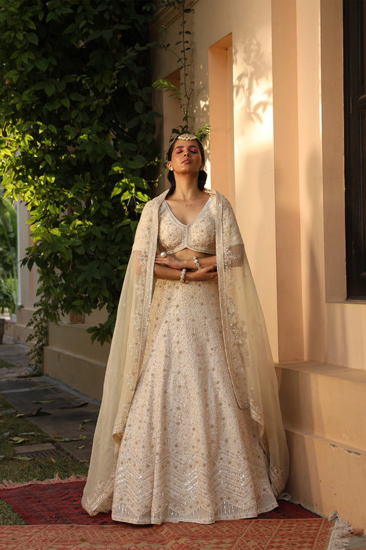 Ivory Lehenga Choli - Saisha