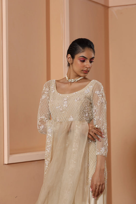 Straight Shirt with Sharara - Saisha