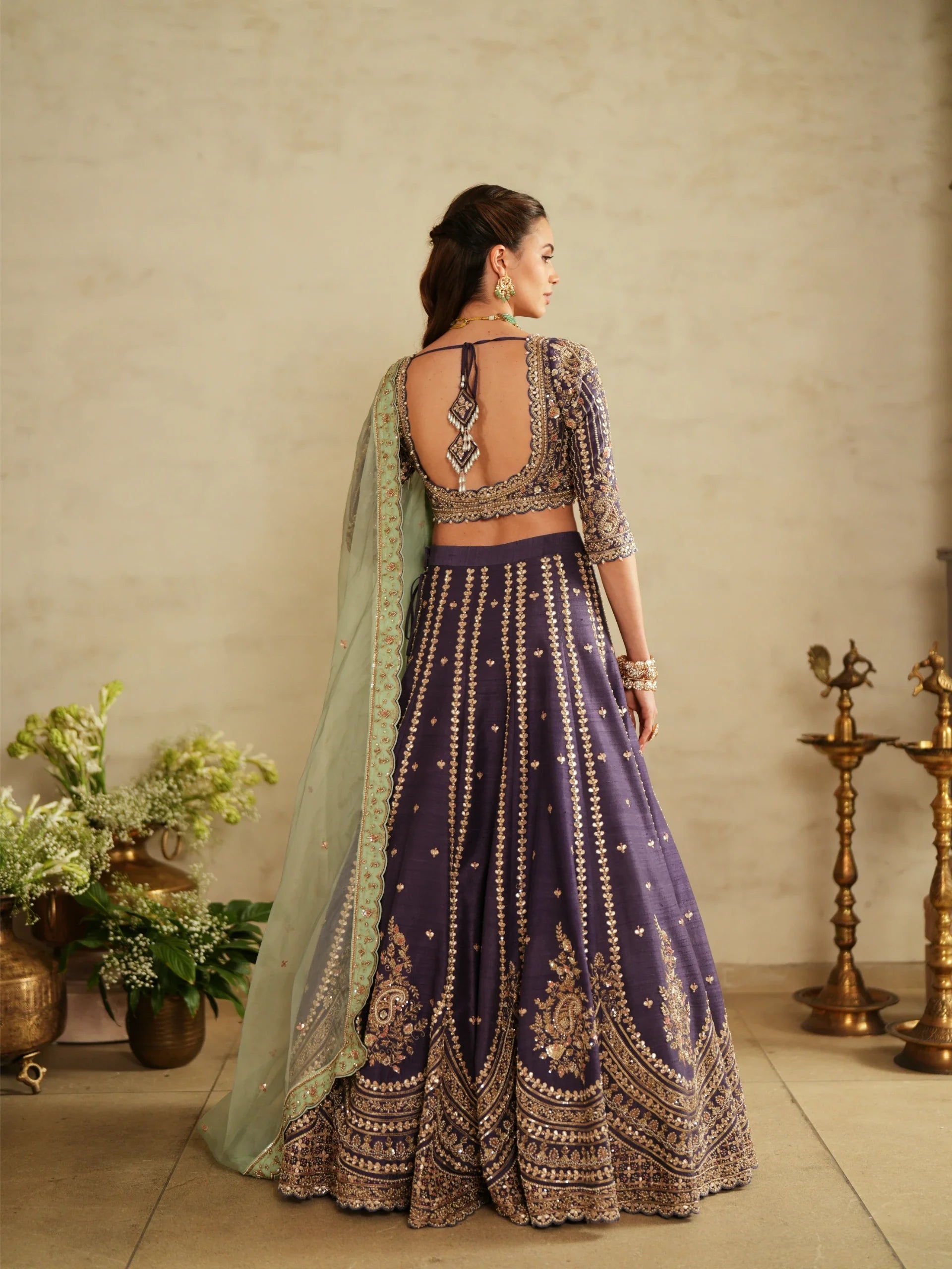 Lehenga & Blouse with Dupatta - Saisha