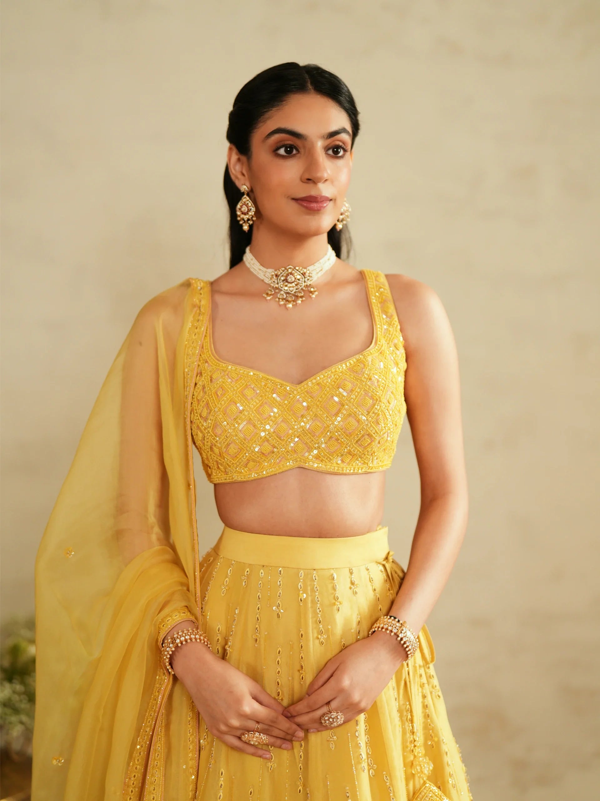 Lehenga & Blouse with Dupatta - Saisha