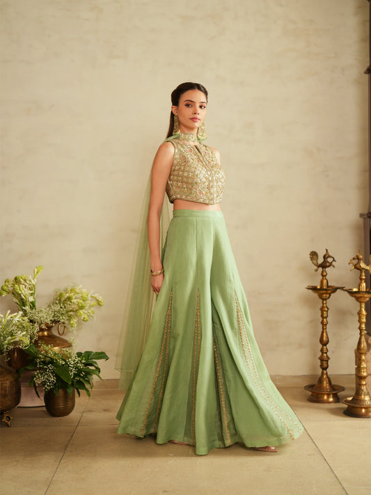Top and Sharara Set