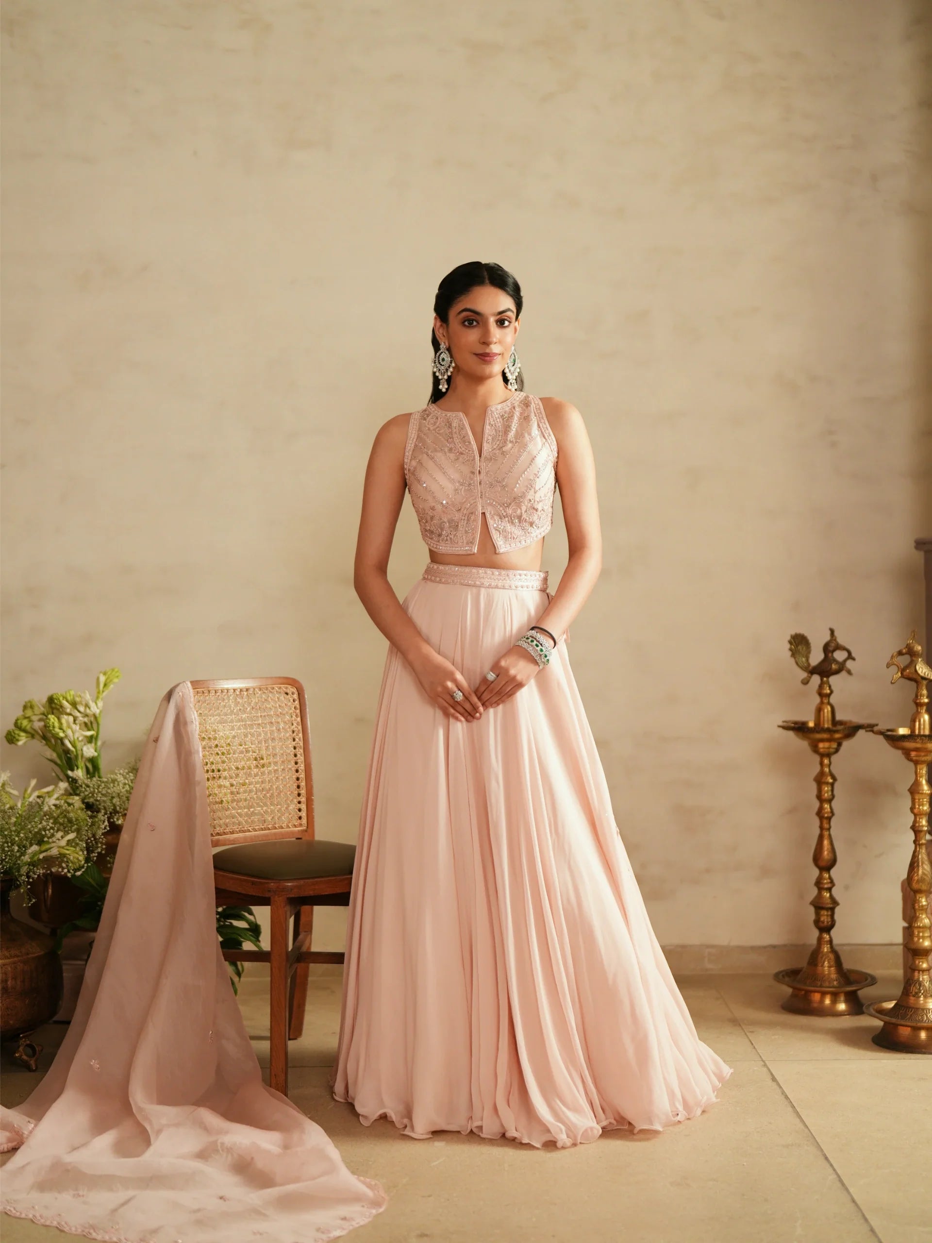 Lehenga With Blouse And Dupatta - Saisha