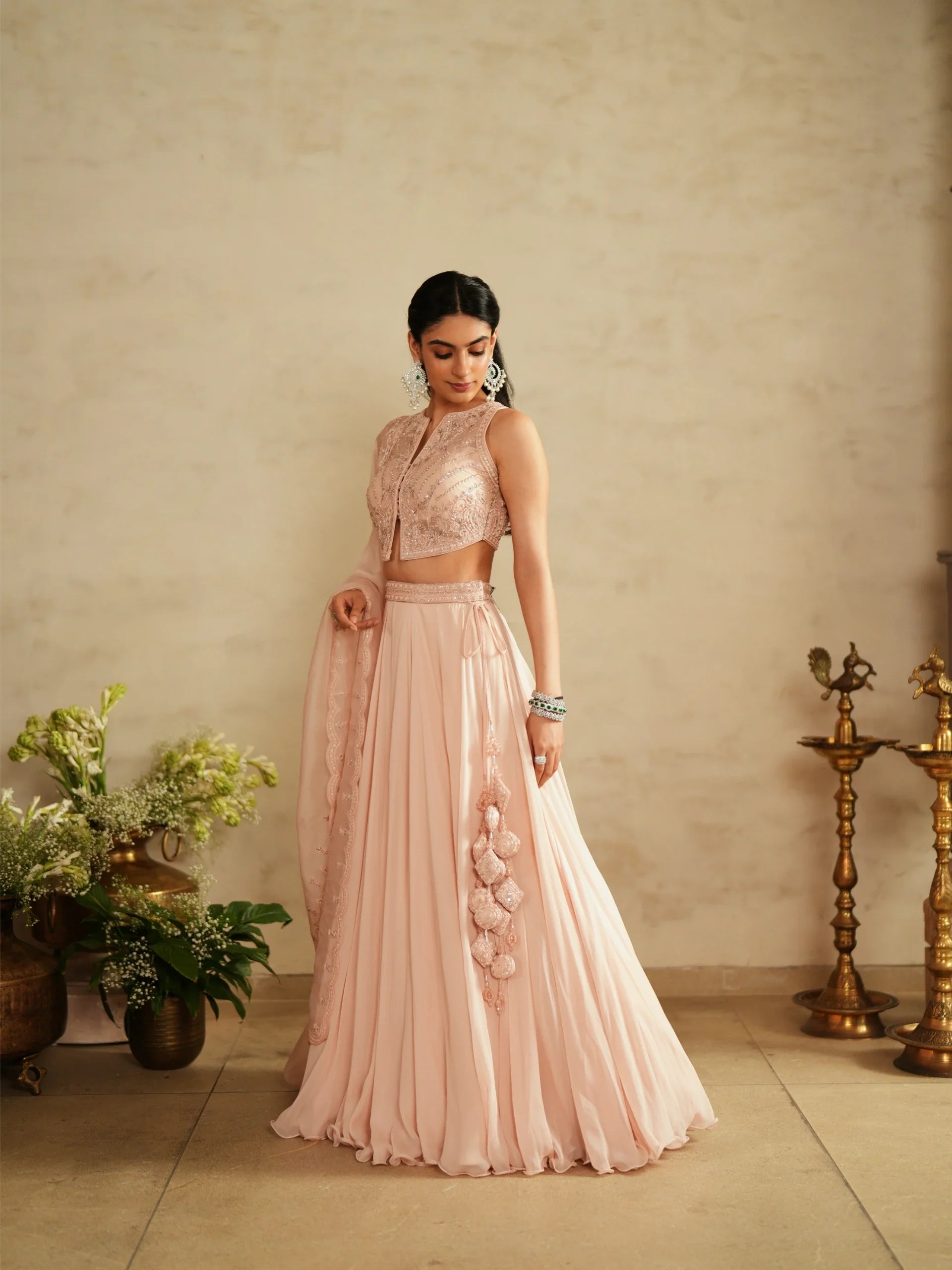 Lehenga With Blouse And Dupatta - Saisha