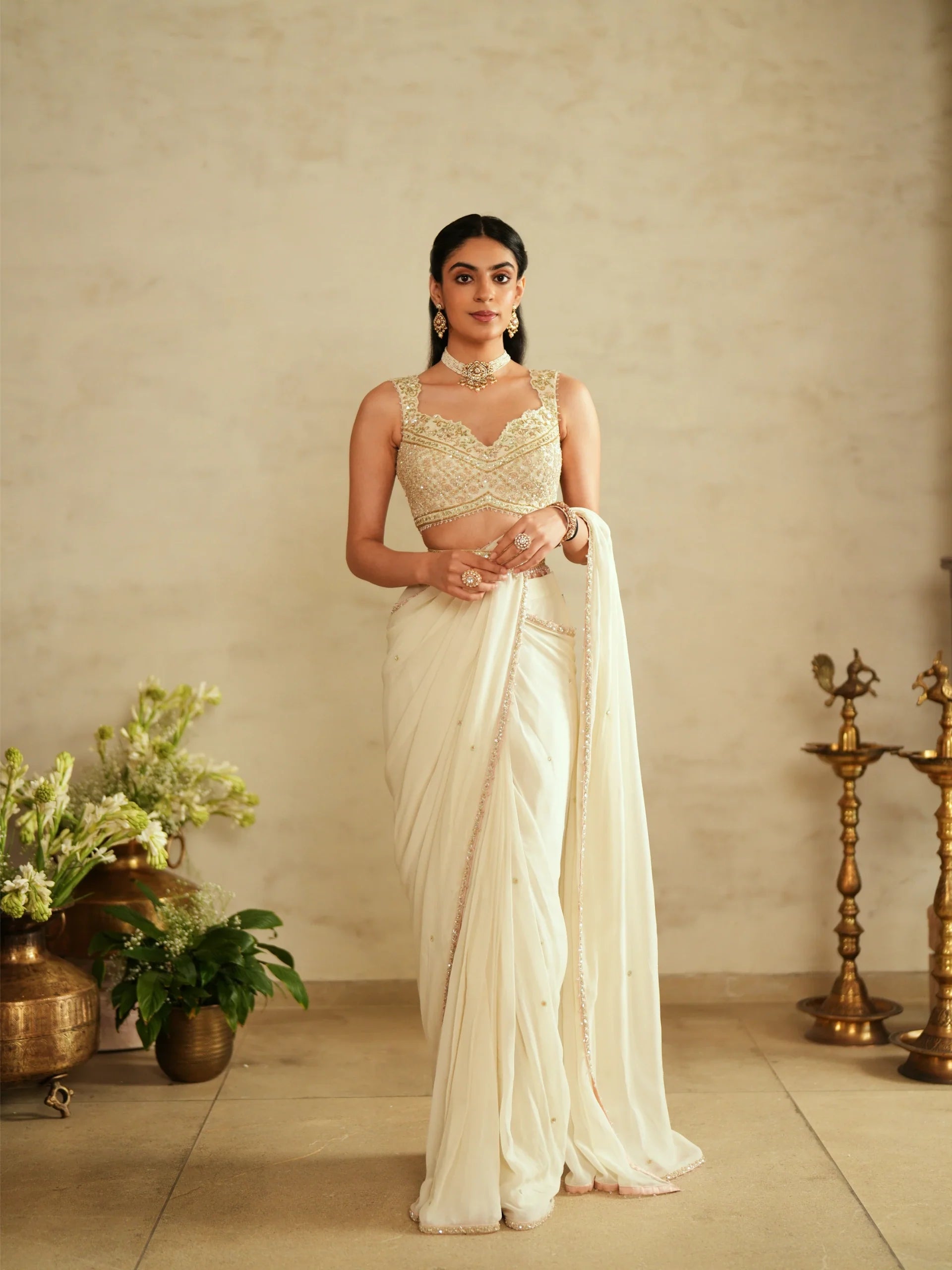 Draped Saree With Blouse - Saisha