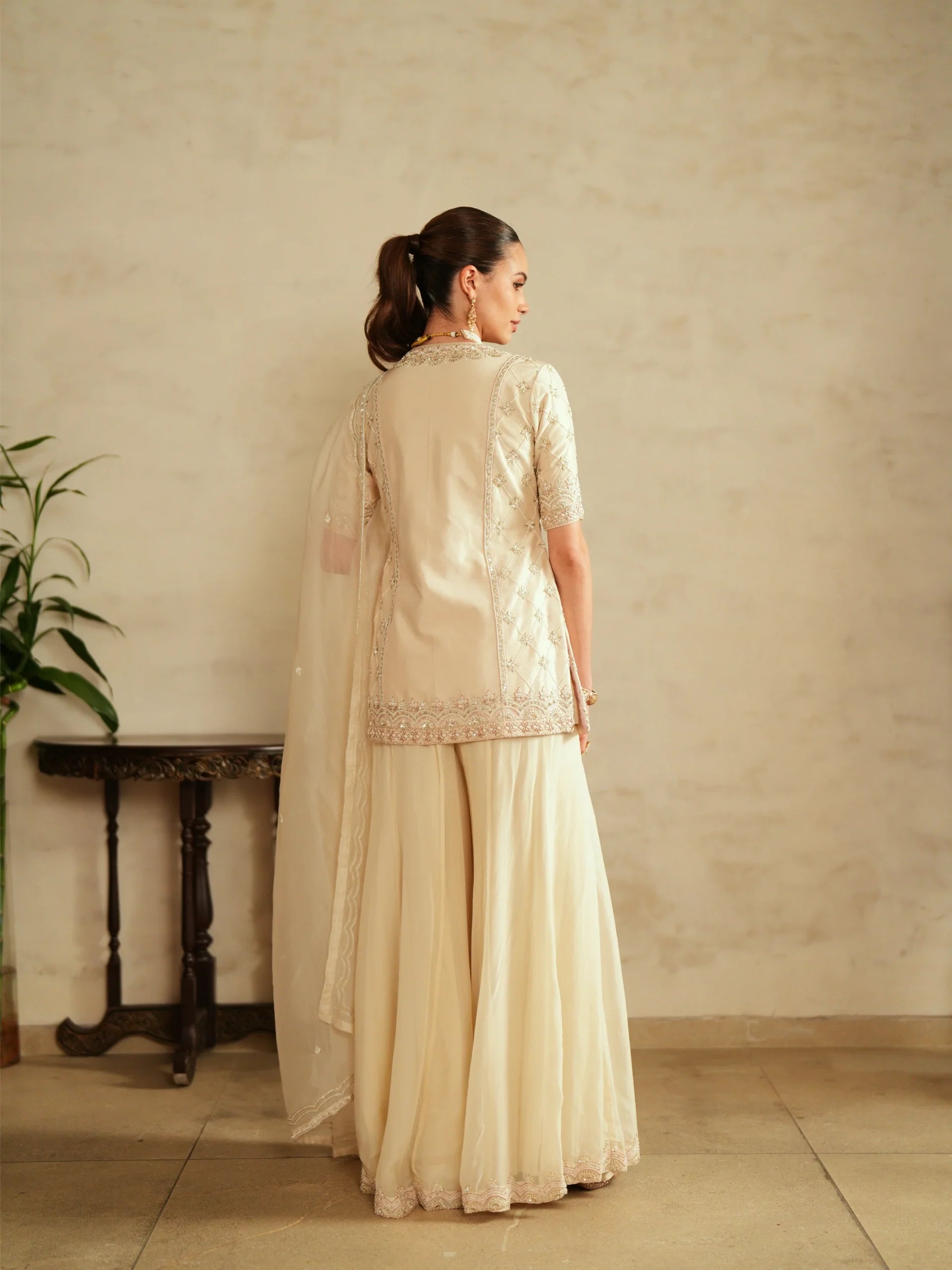 Shirt And Sharara With Dupatta - Saisha