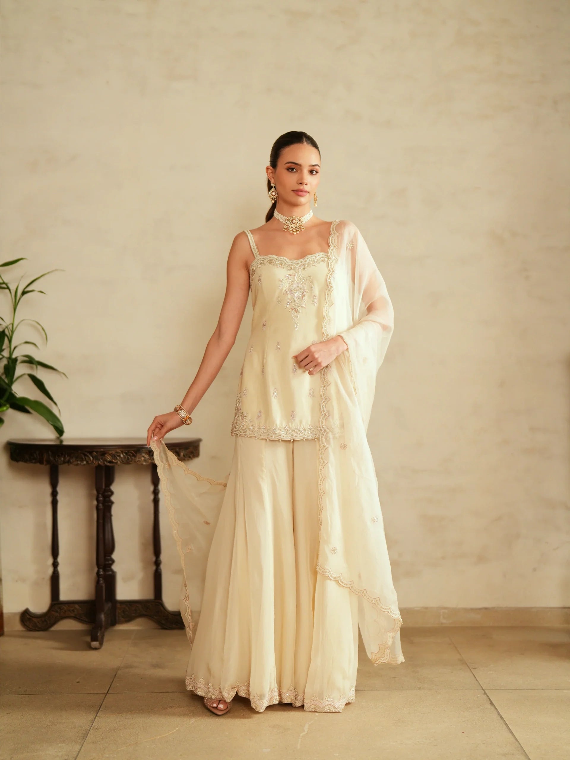 Shirt With Sharara Set - Saisha