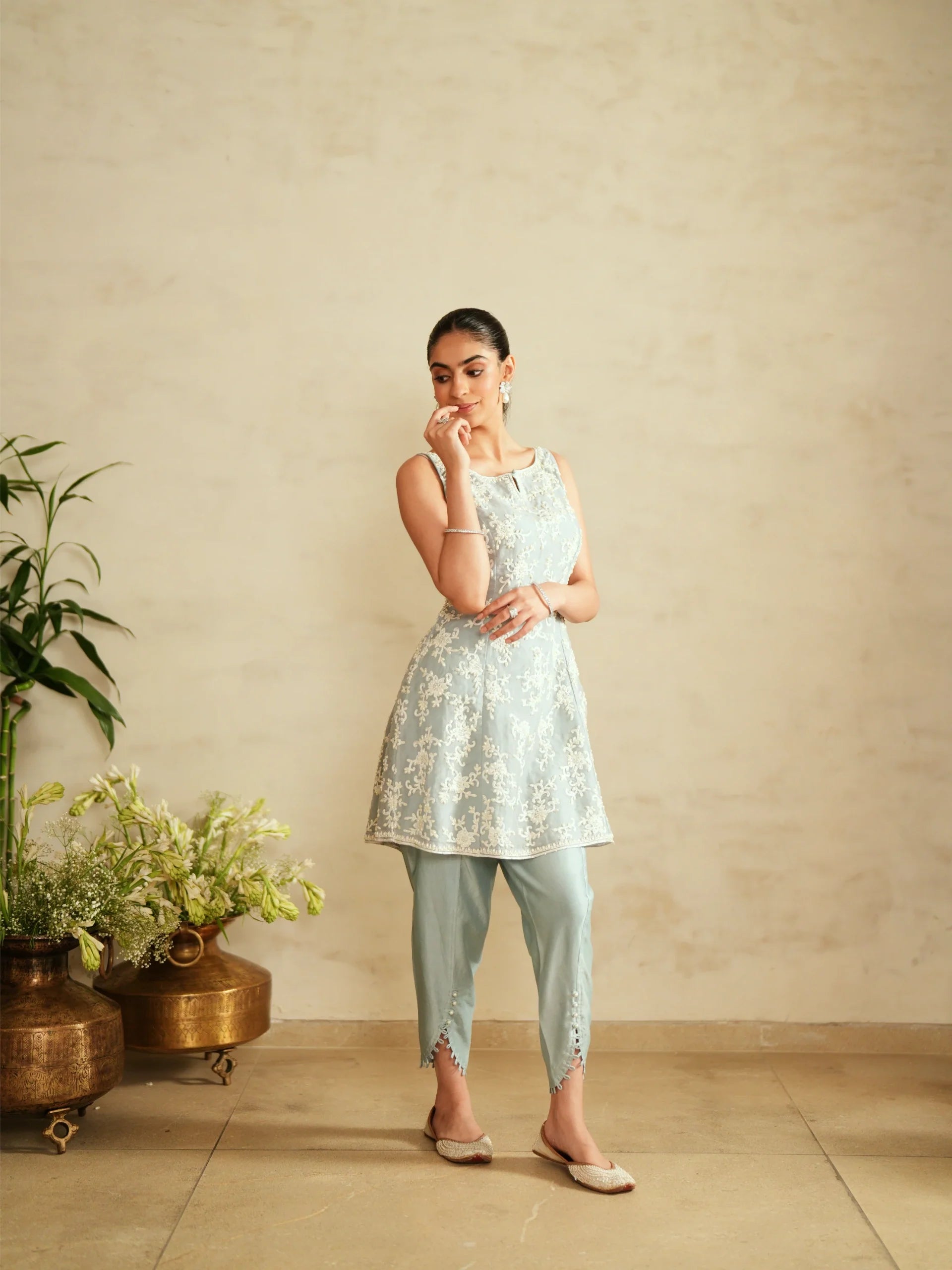 Shirt With Tulip Pants Set - Saisha