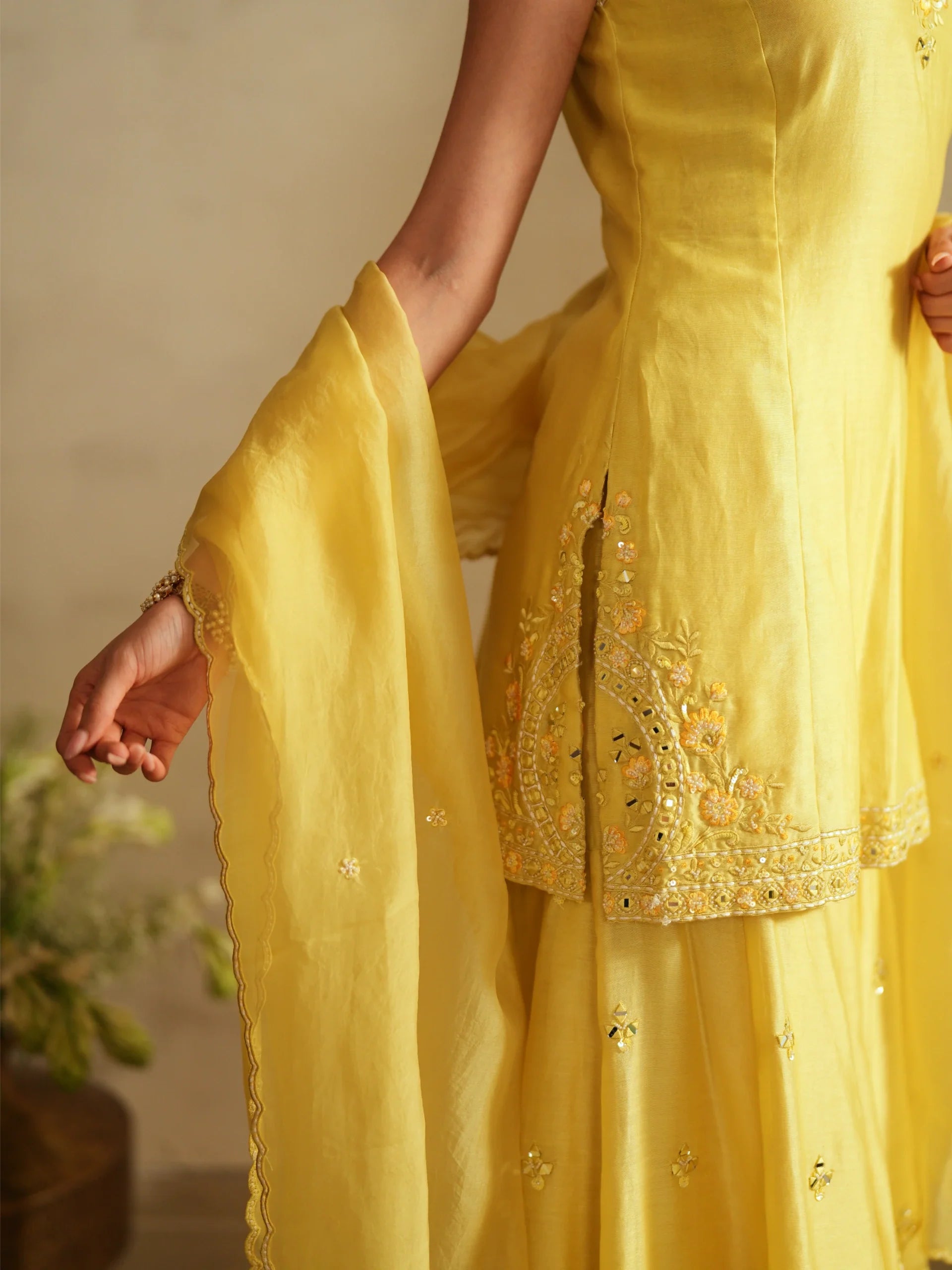 Shirt With Sharara Set - Saisha