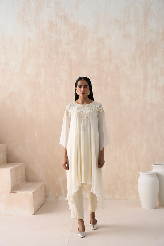 Kaftan Shirt with Straight Pants - Saisha