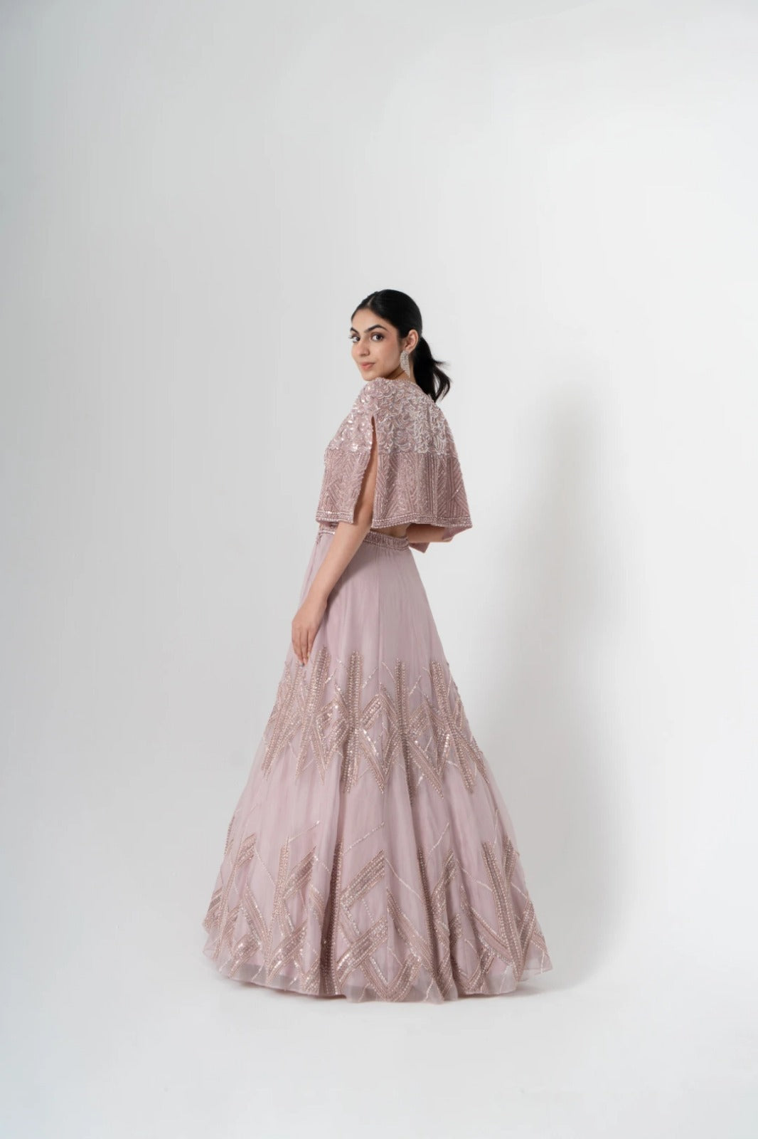 Cape Lehenga Set - Saisha