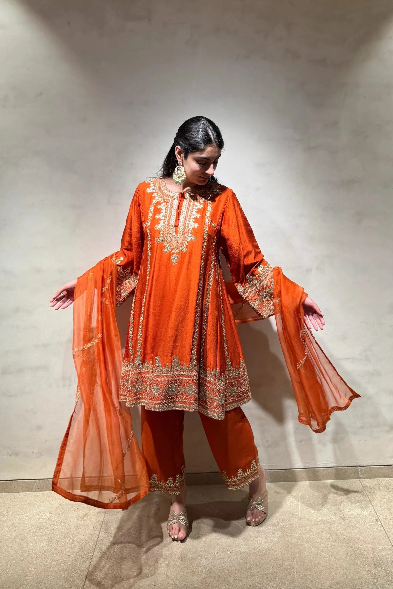 Shirt With Dupatta and Pants - Saisha